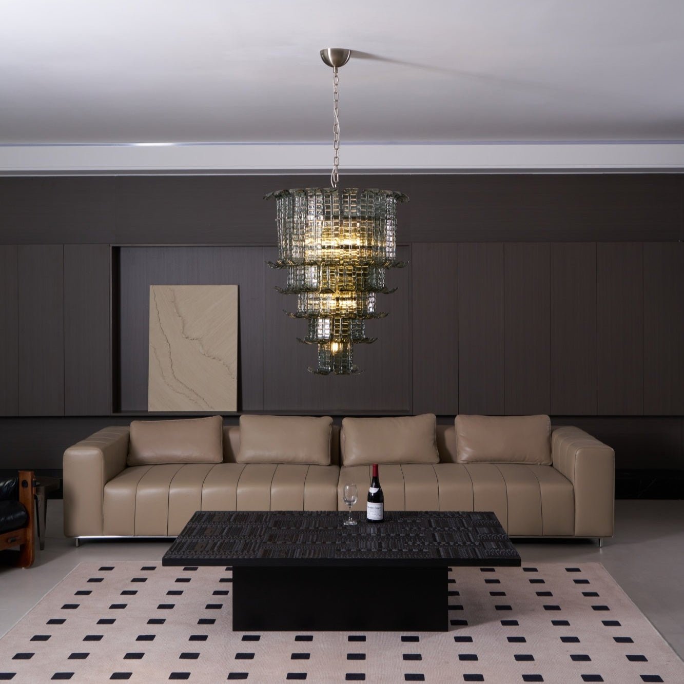 Aurora Chandelier Cascade Murano Glass Tiered Vintage - Blowlighting