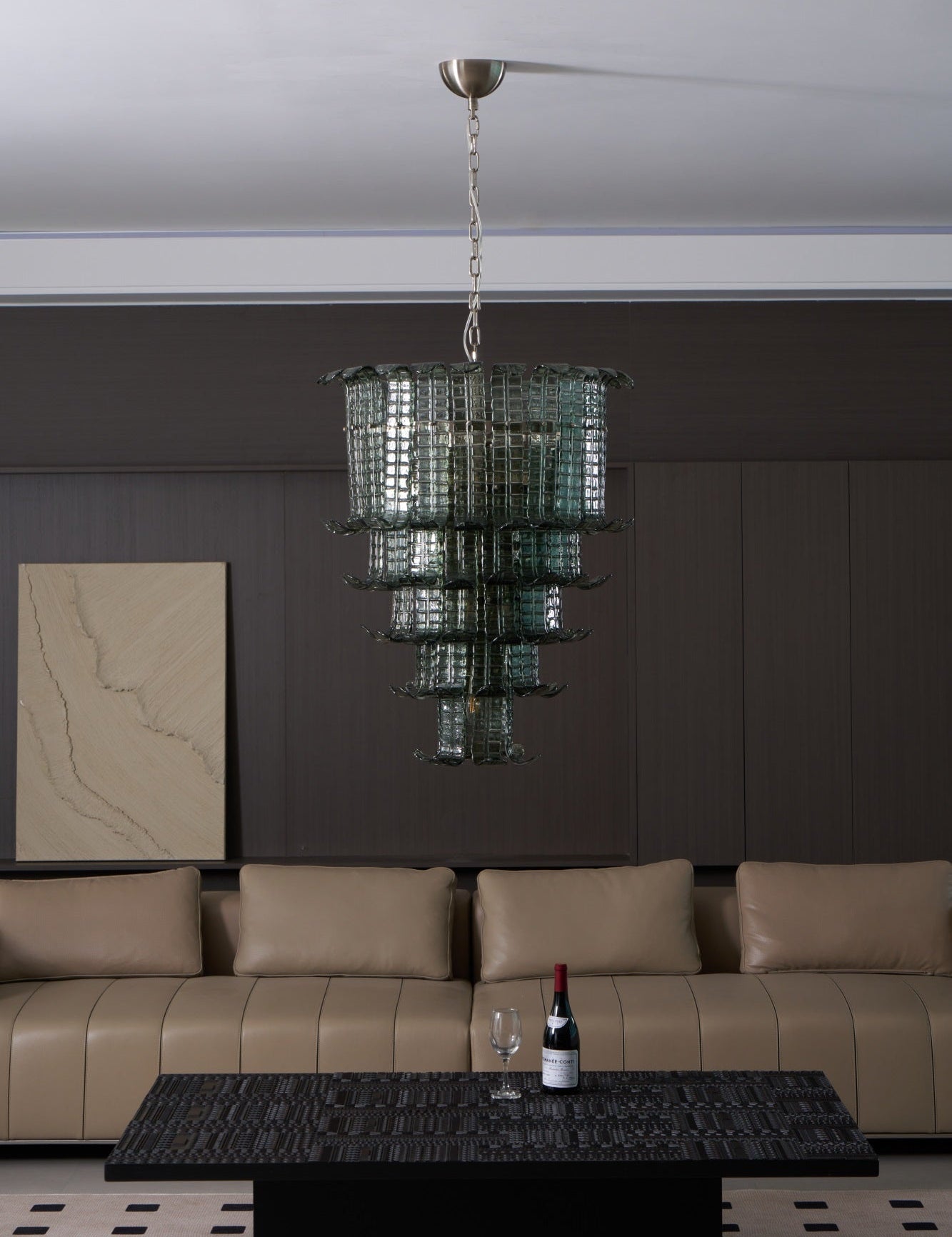 Aurora Chandelier Cascade Murano Glass Tiered Vintage - Blowlighting