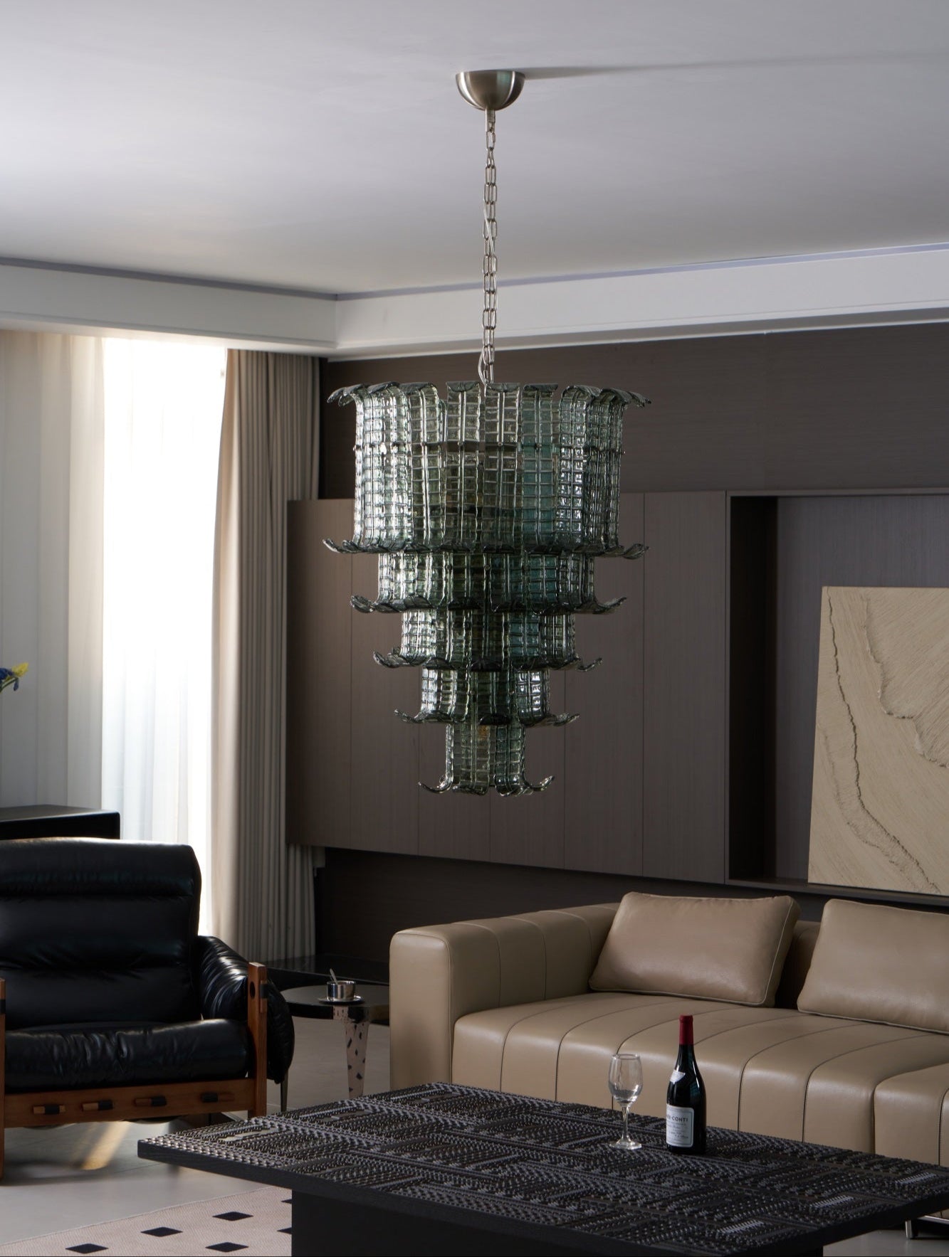 Aurora Chandelier Cascade Murano Glass Tiered Vintage - Blowlighting