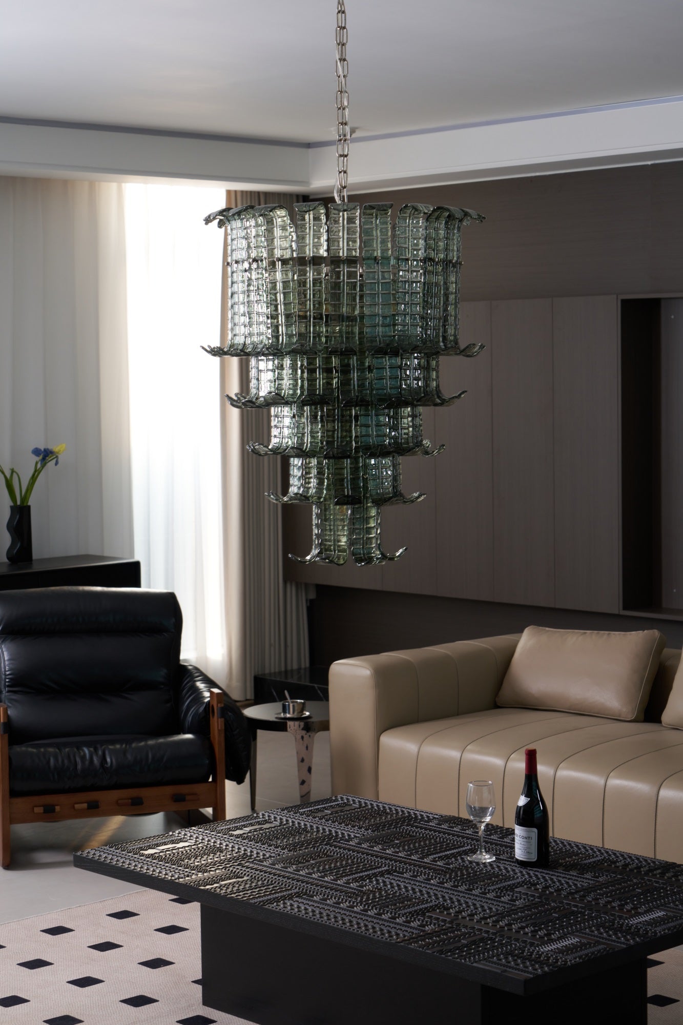 Aurora Chandelier Cascade Murano Glass Tiered Vintage - Blowlighting