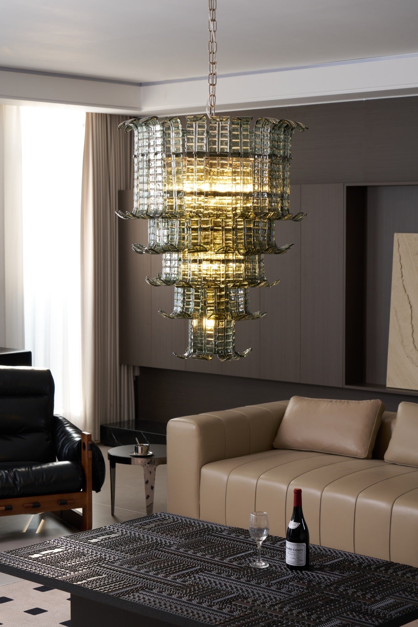 Aurora Chandelier Cascade Murano Glass Tiered Vintage - Blowlighting