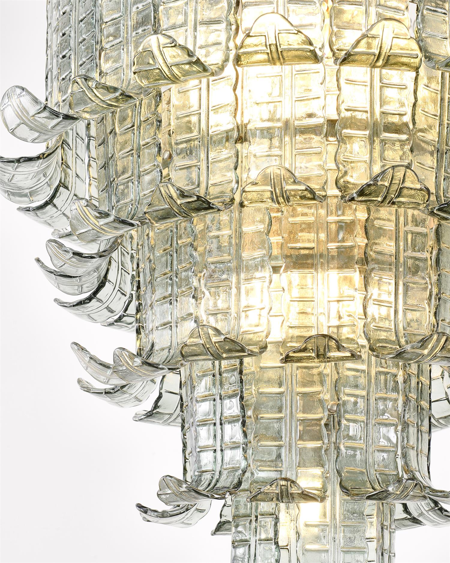 Aurora Chandelier Cascade Murano Glass Tiered Vintage - Blowlighting