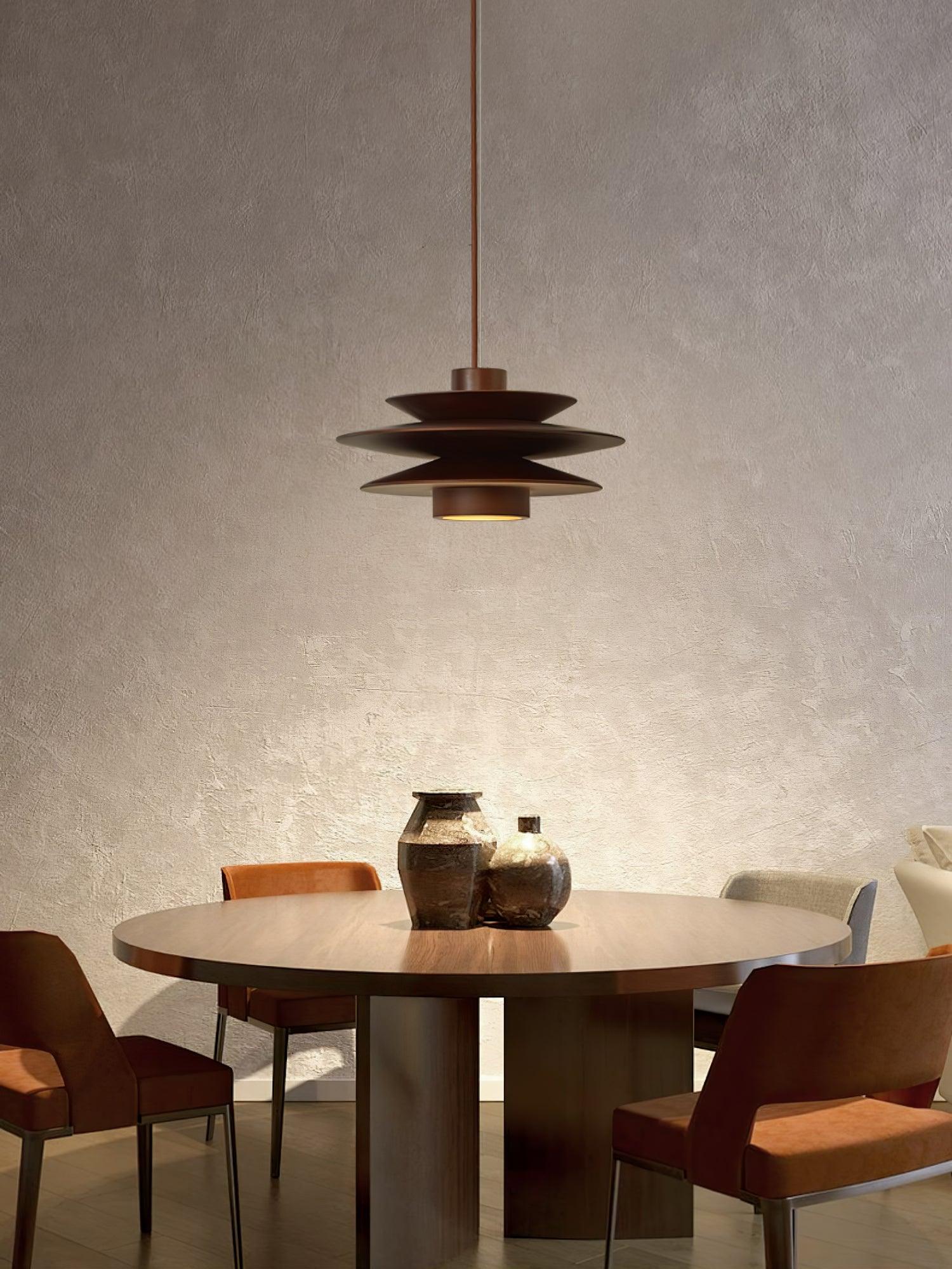 Cascade Wooden Disc Pendant Lamp - Blowlighting