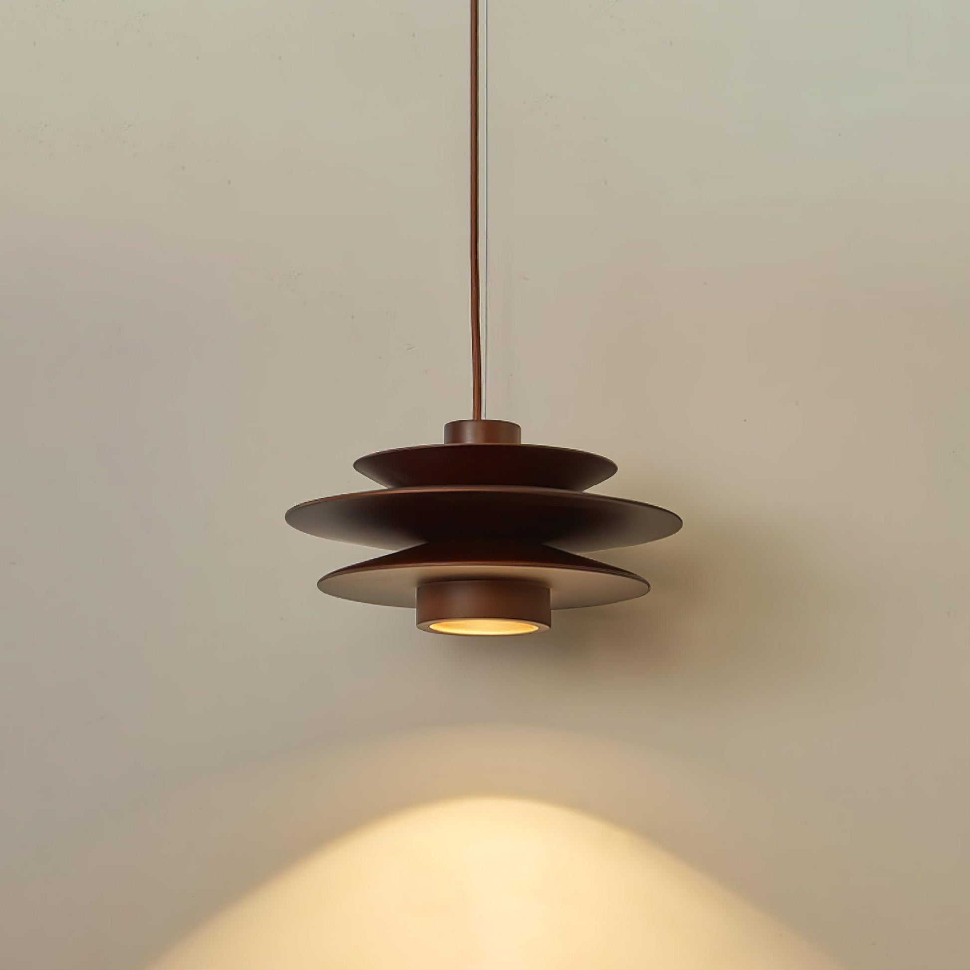 Cascade Wooden Disc Pendant Lamp - Blowlighting