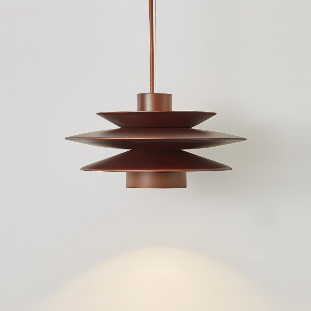 Cascade Wooden Disc Pendant Lamp - Blowlighting