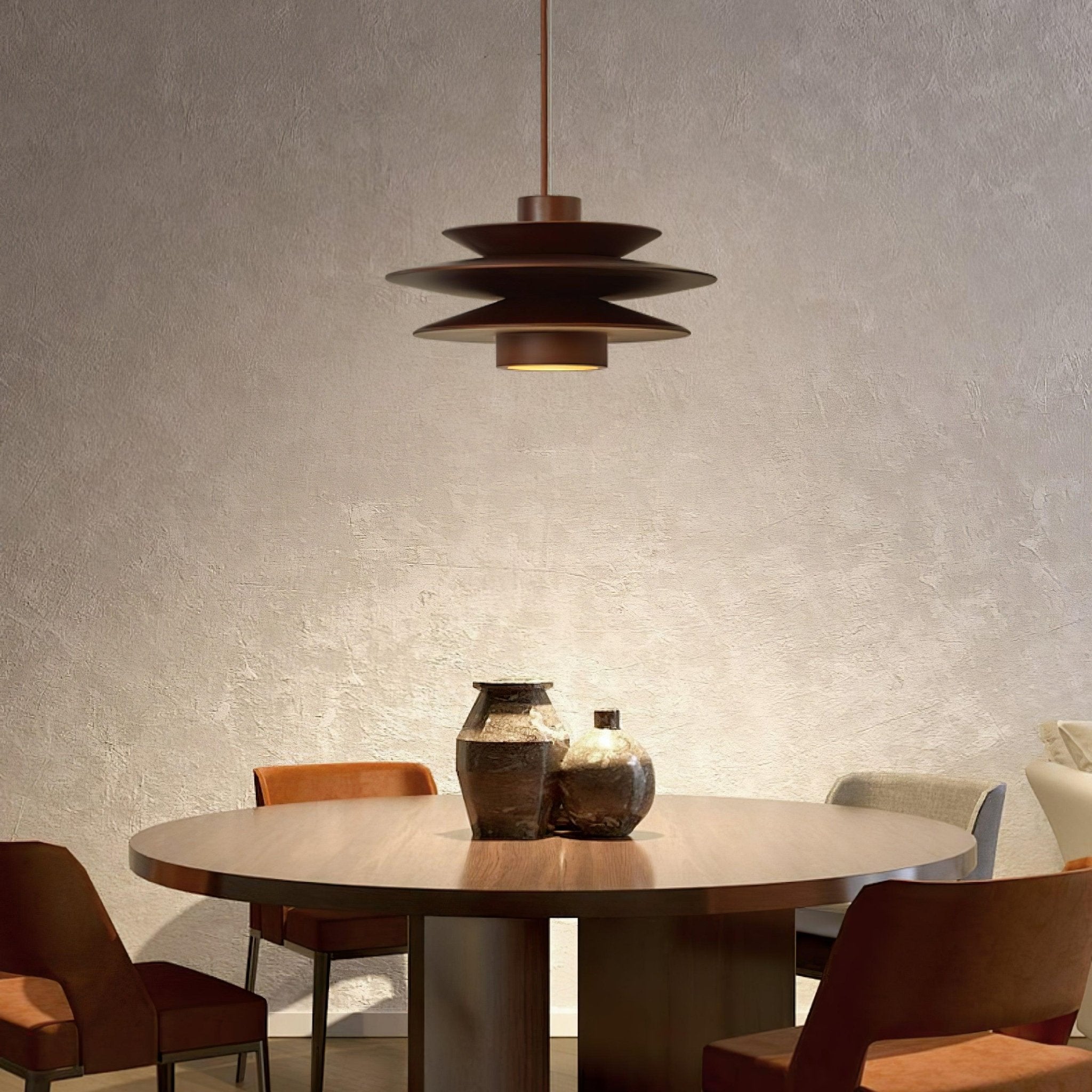 Cascade Wooden Disc Pendant Lamp - Blowlighting
