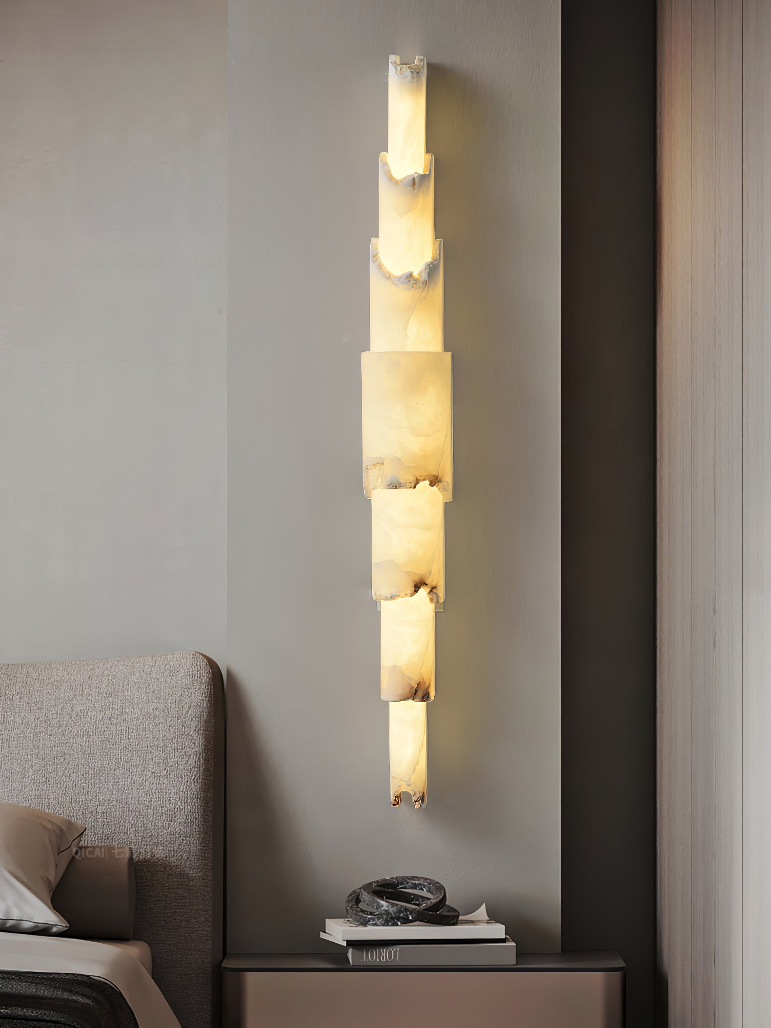 Elara Modern Alabaster Wall Light - Blowlighting