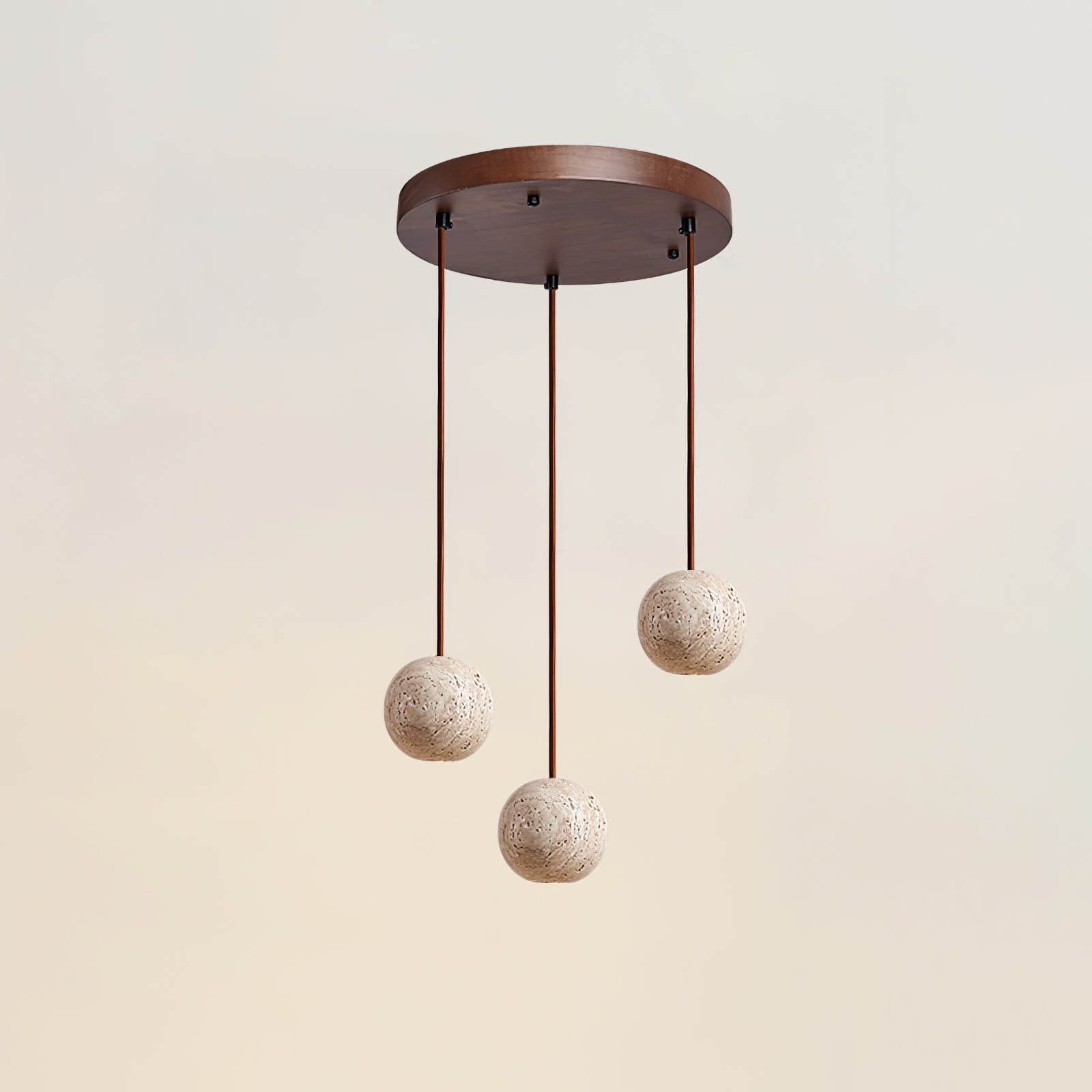 Trio Travertine Pendant Light - Blowlighting