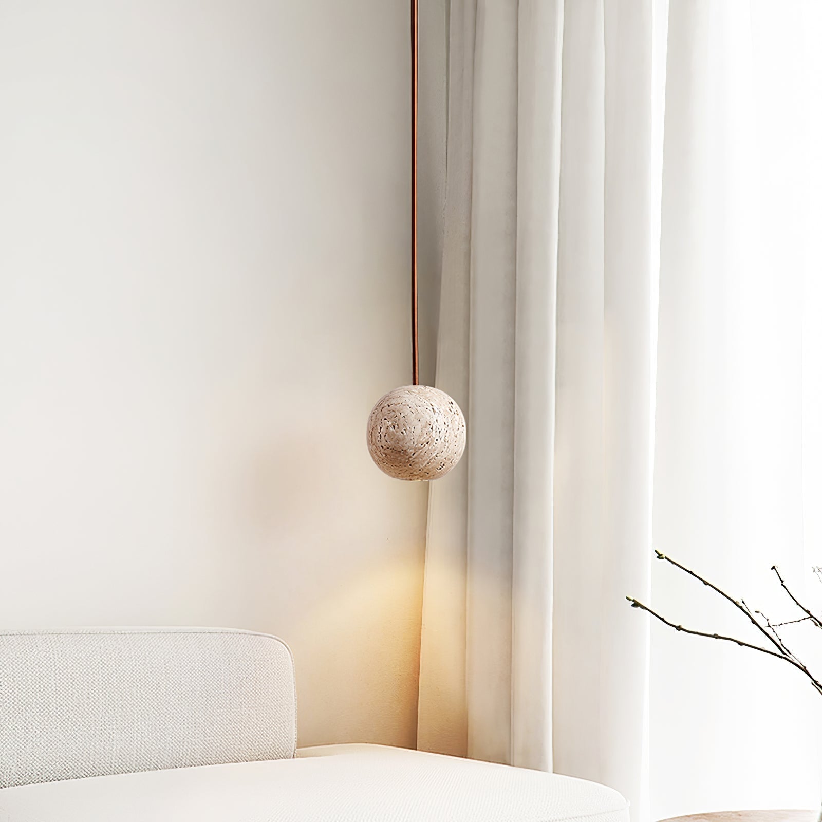 Trio Travertine Pendant Light - Blowlighting