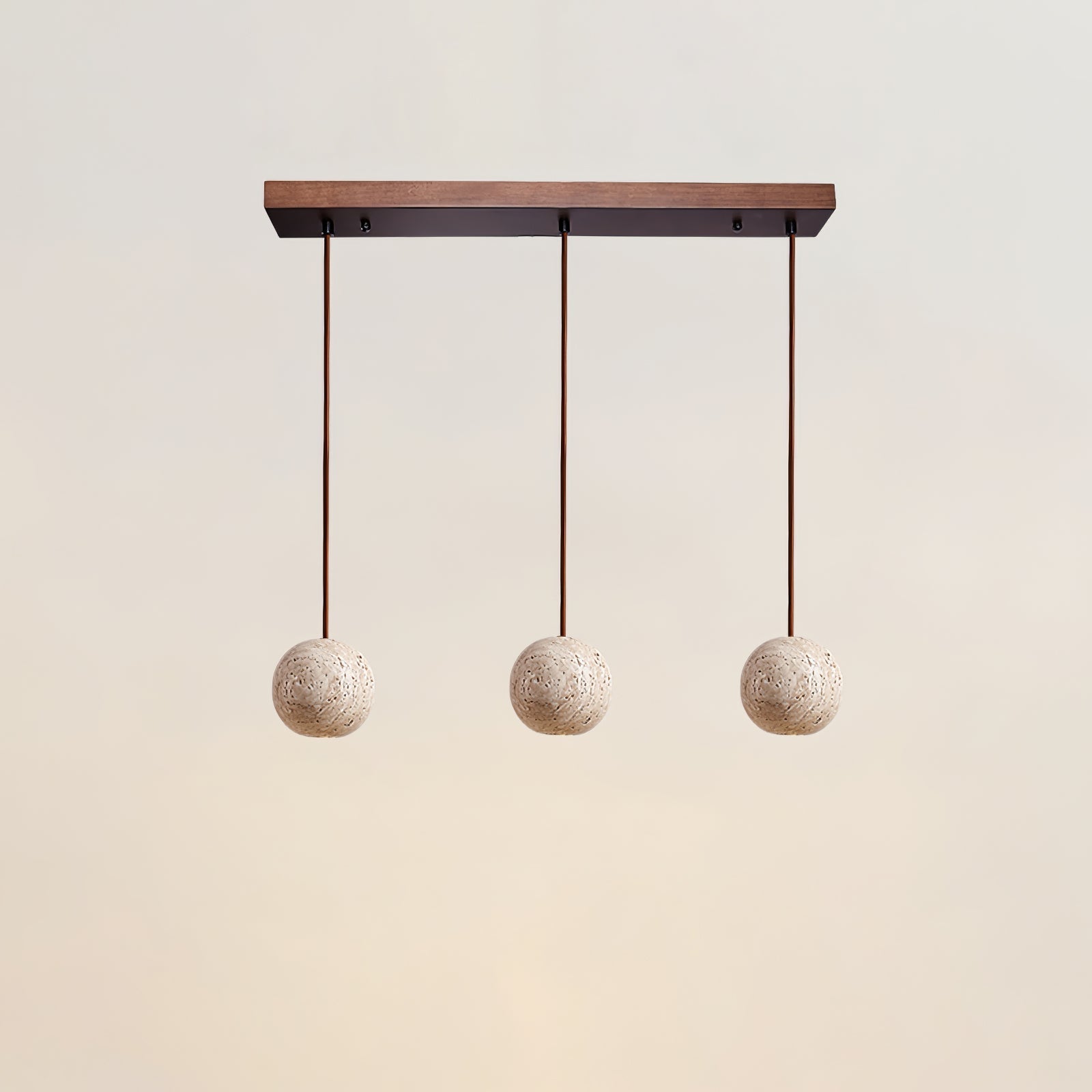 Trio Travertine Pendant Light - Blowlighting