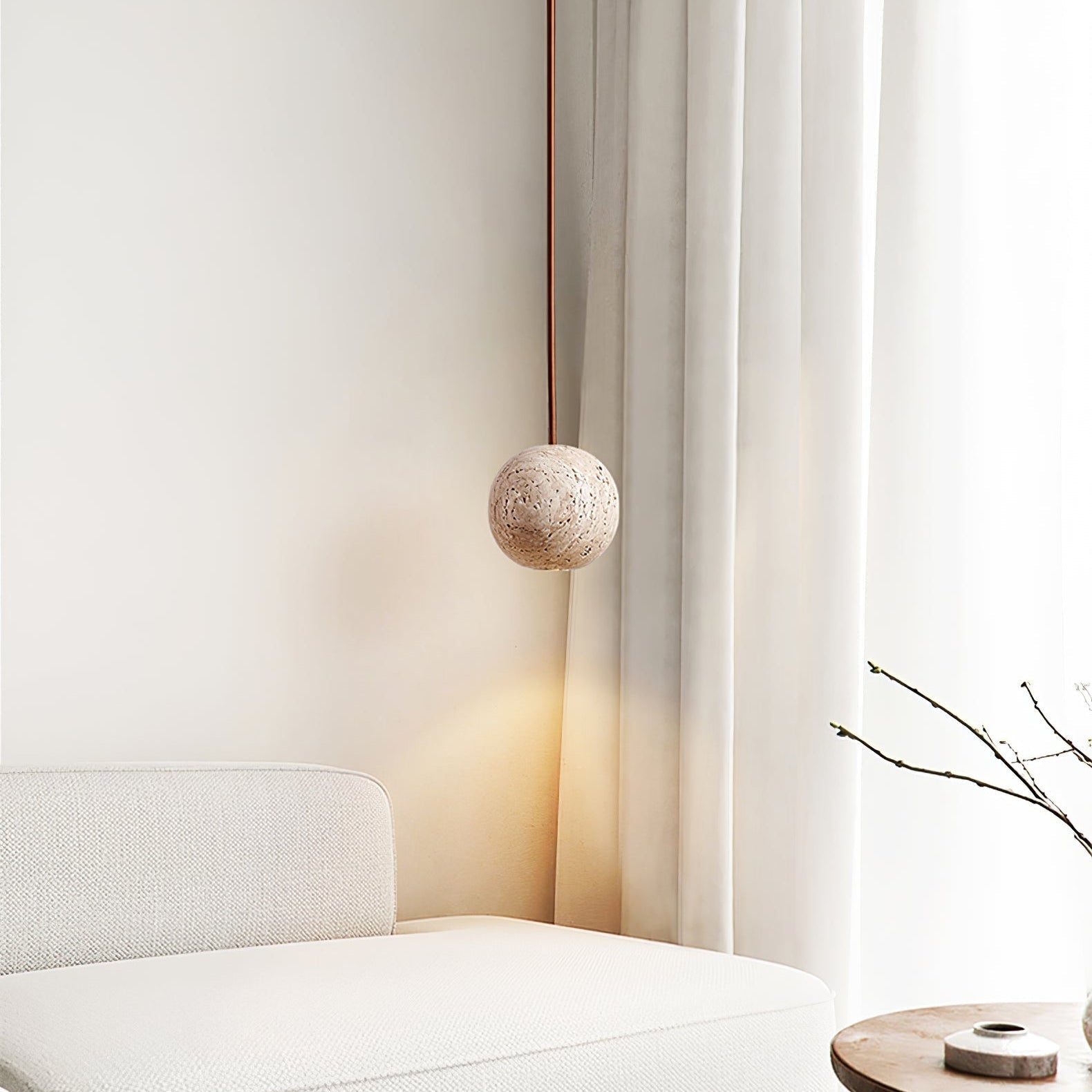 Trio Travertine Pendant Light - Blowlighting