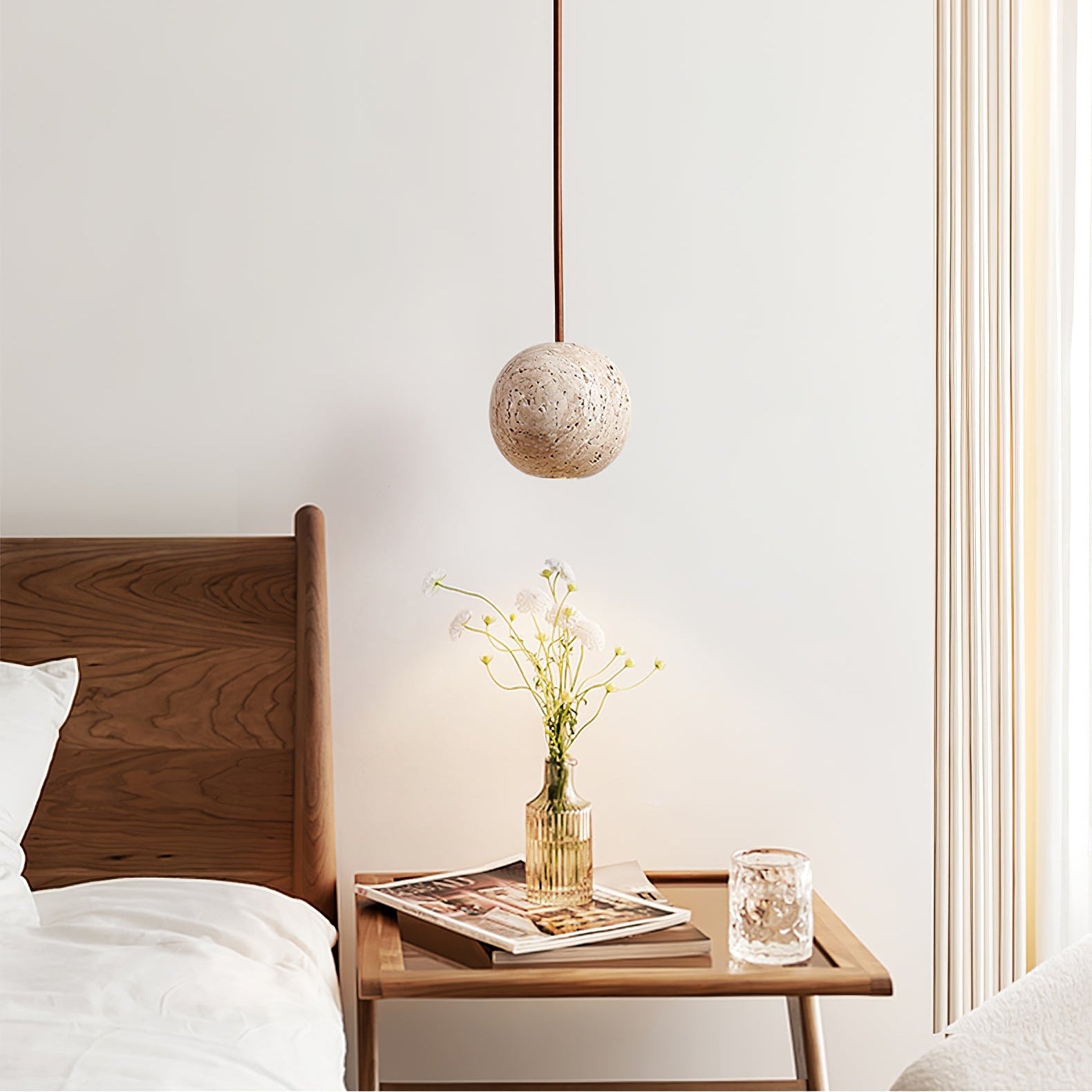 Trio Travertine Pendant Light - Blowlighting