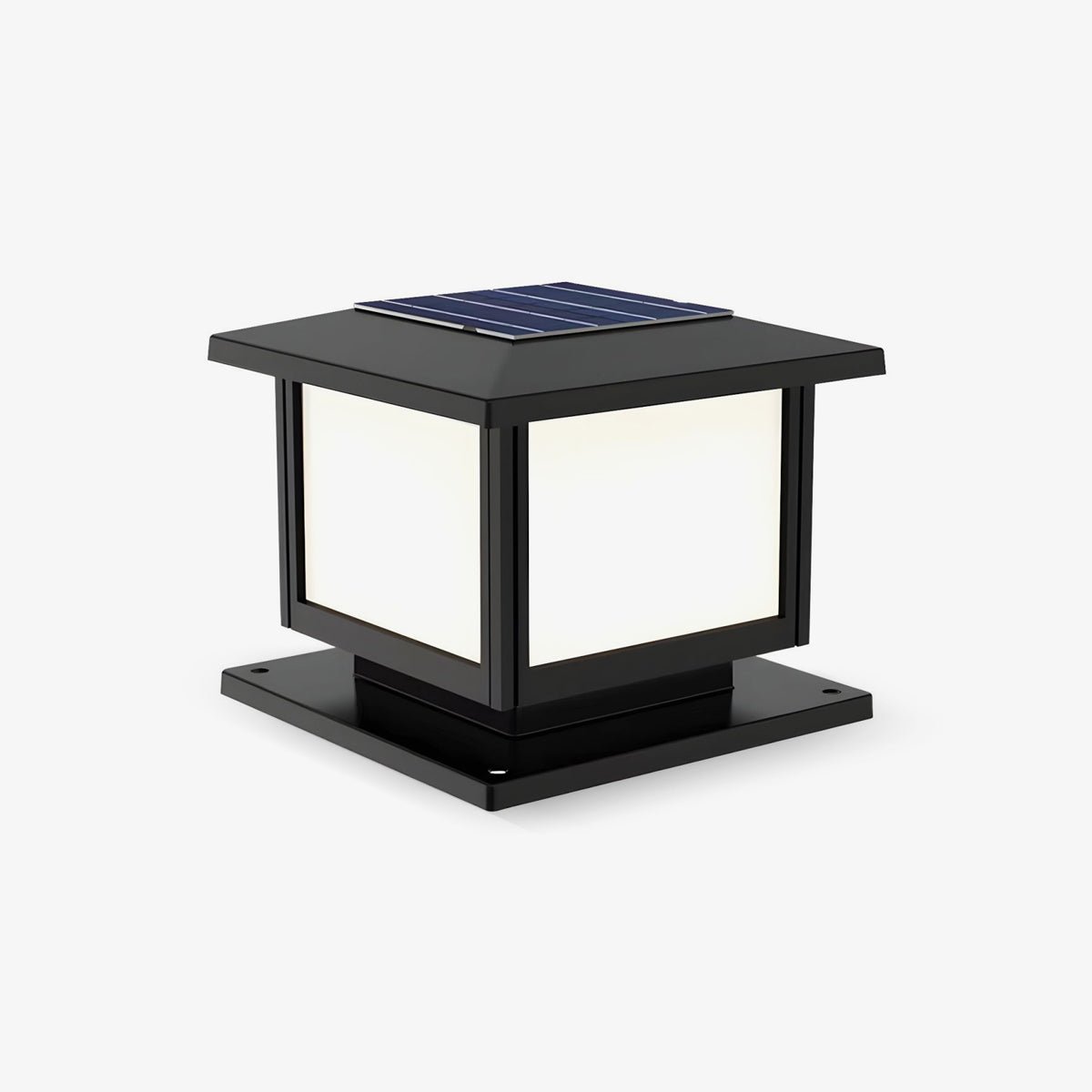 Ray Pavilion-style Square Solar Outdoor Post Light - Blowlighting