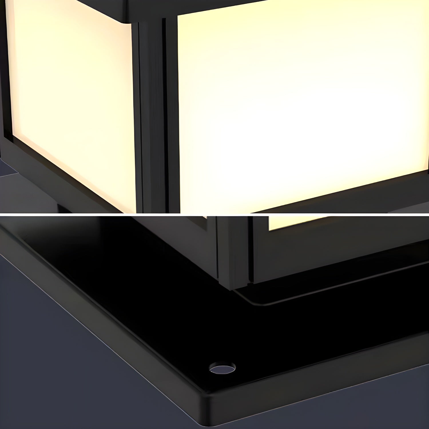 Ray Pavilion-style Square Solar Outdoor Post Light - Blowlighting