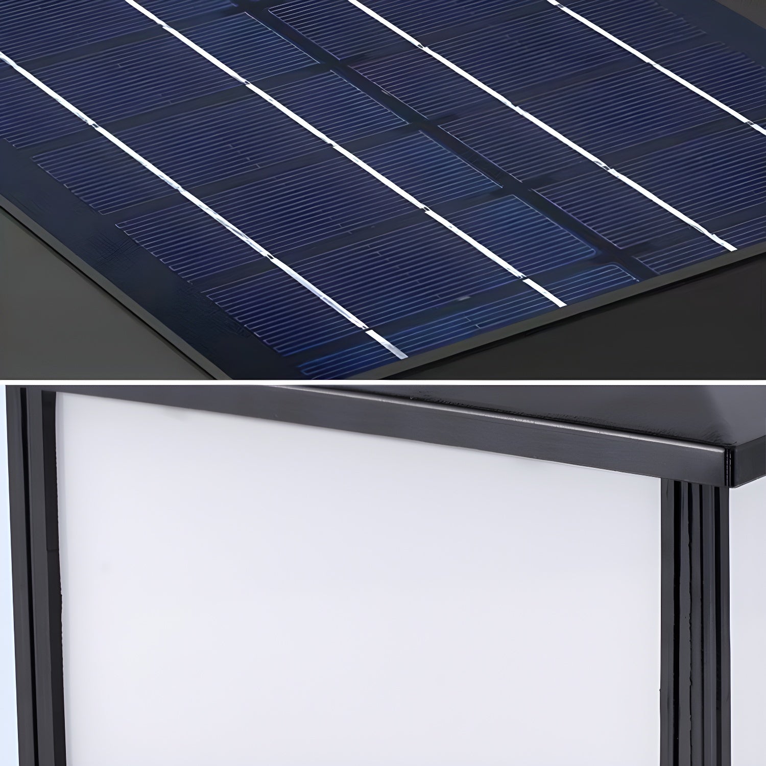 Ray Pavilion-style Square Solar Outdoor Post Light - Blowlighting