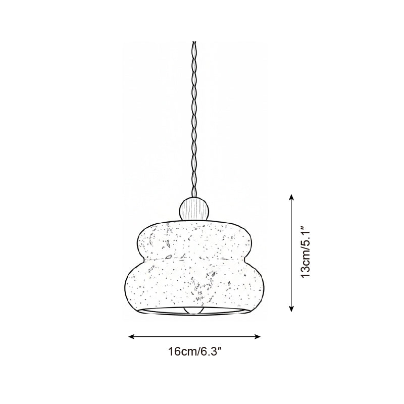 Spirava Yellow Travertine Stack Pendant Lamp