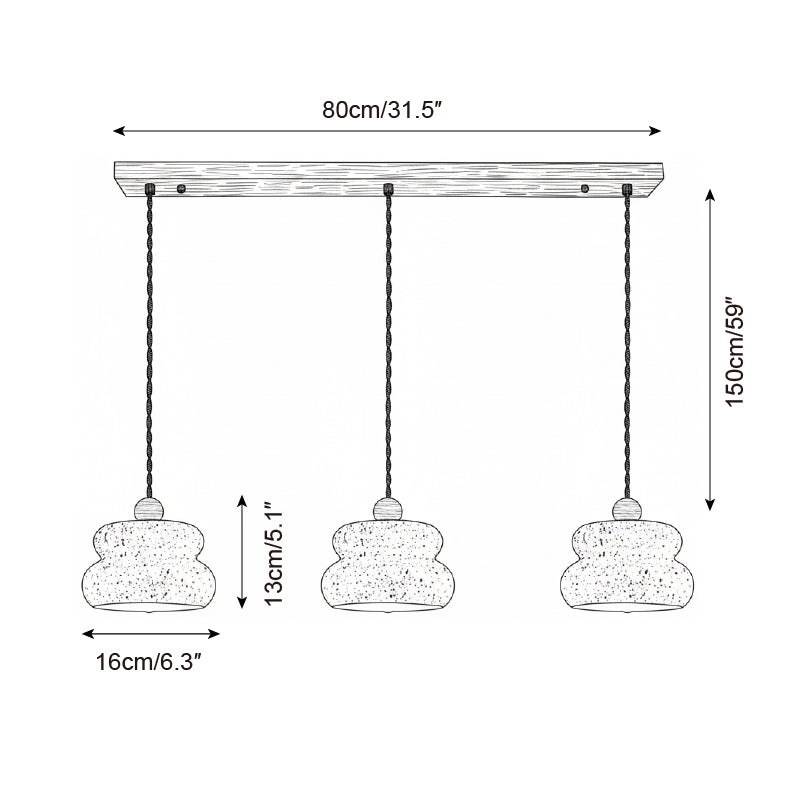 Spirava Yellow Travertine Stack Pendant Lamp