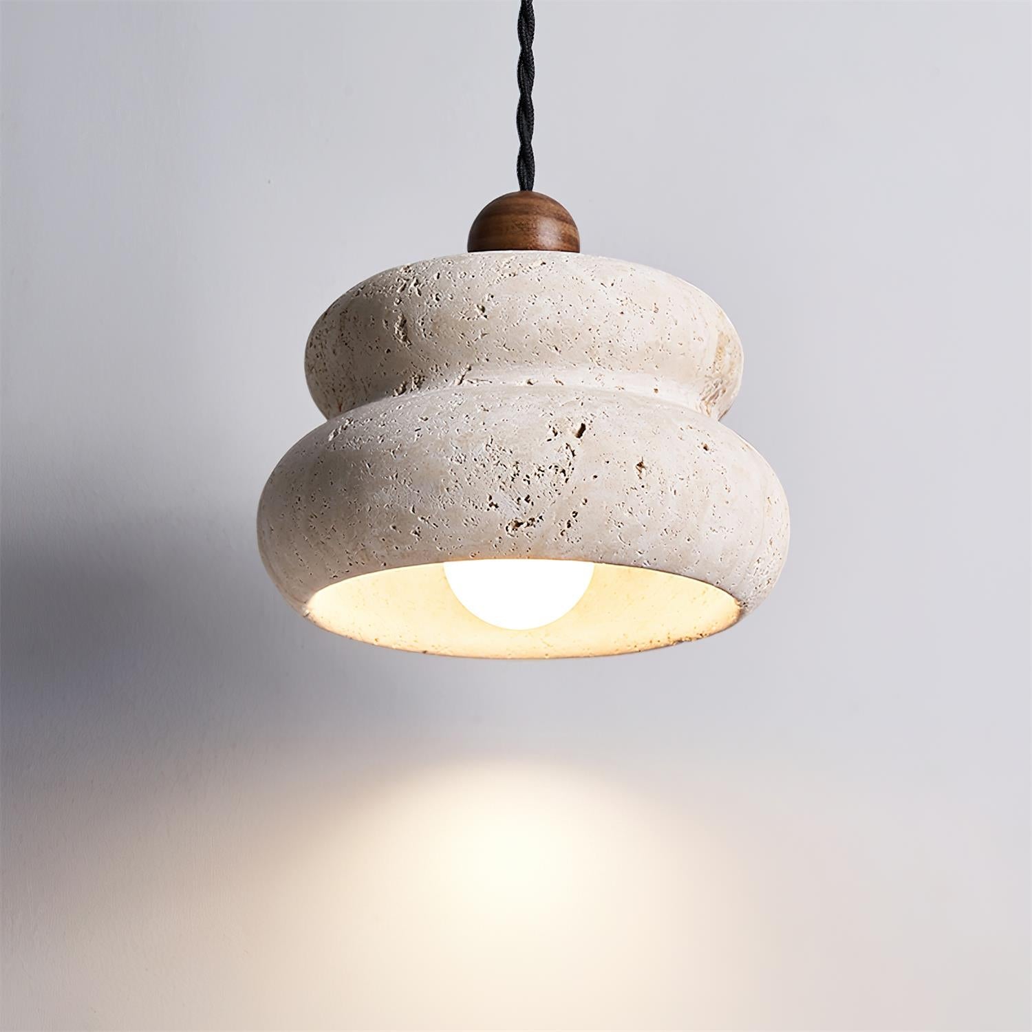 Spirava Yellow Travertine Stack Pendant Lamp