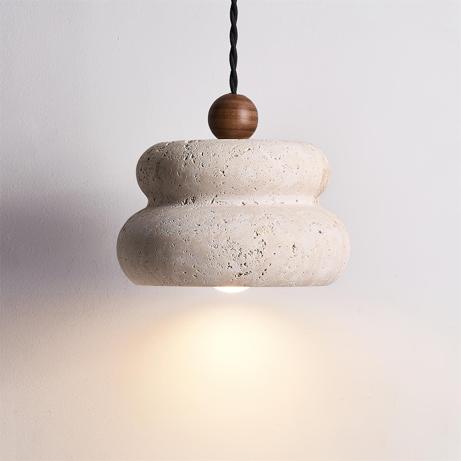 Spirava Yellow Travertine Stack Pendant Lamp