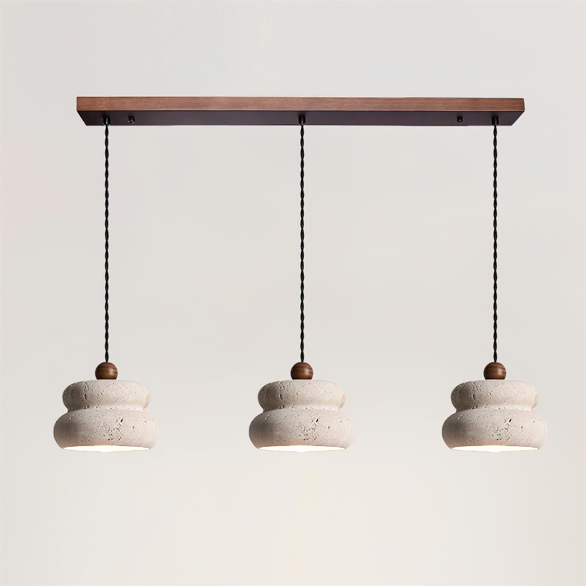 Spirava Yellow Travertine Stack Pendant Lamp