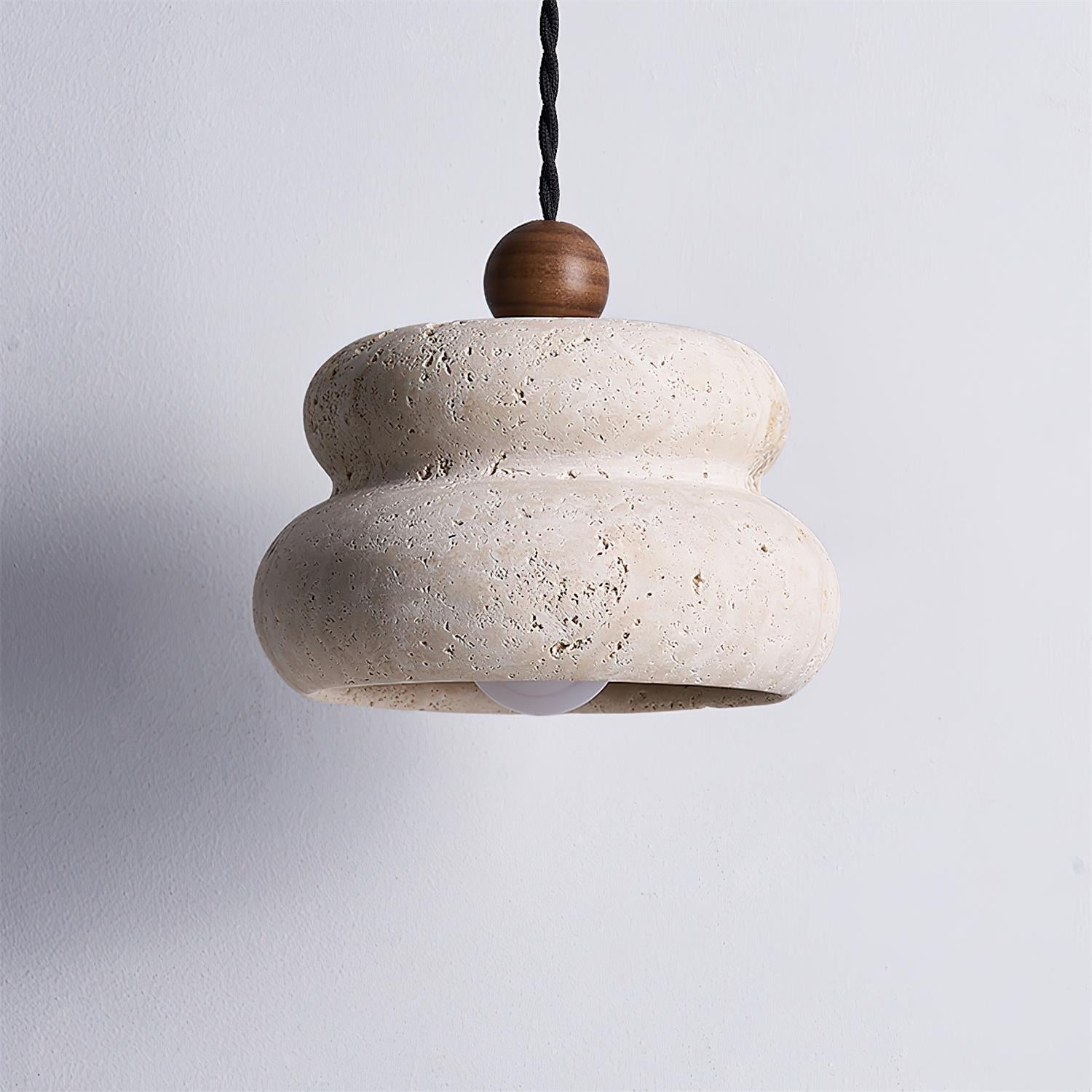Spirava Yellow Travertine Stack Pendant Lamp