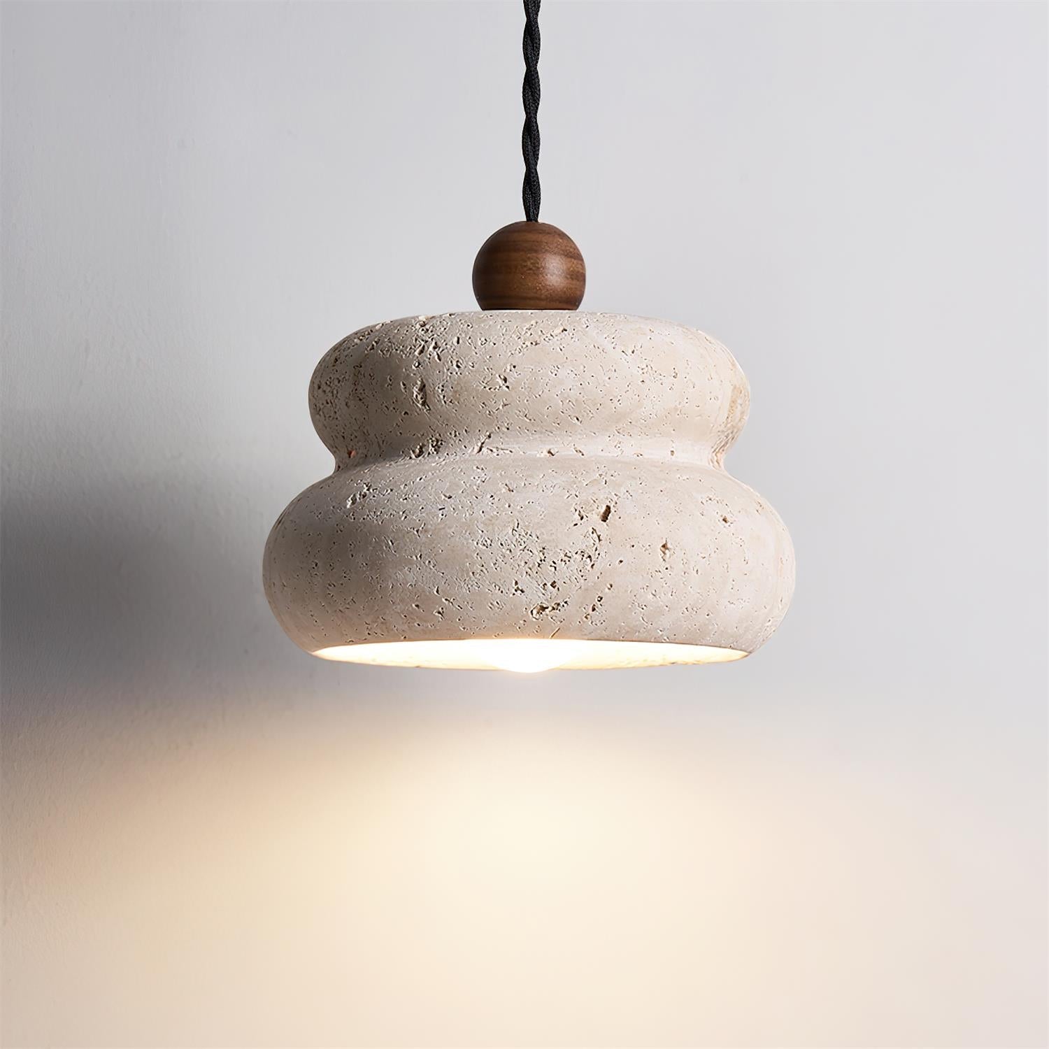 Spirava Yellow Travertine Stack Pendant Lamp