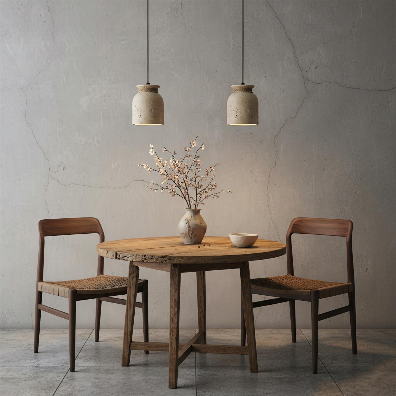 Cavena Minimalist Travertine Pendant Light