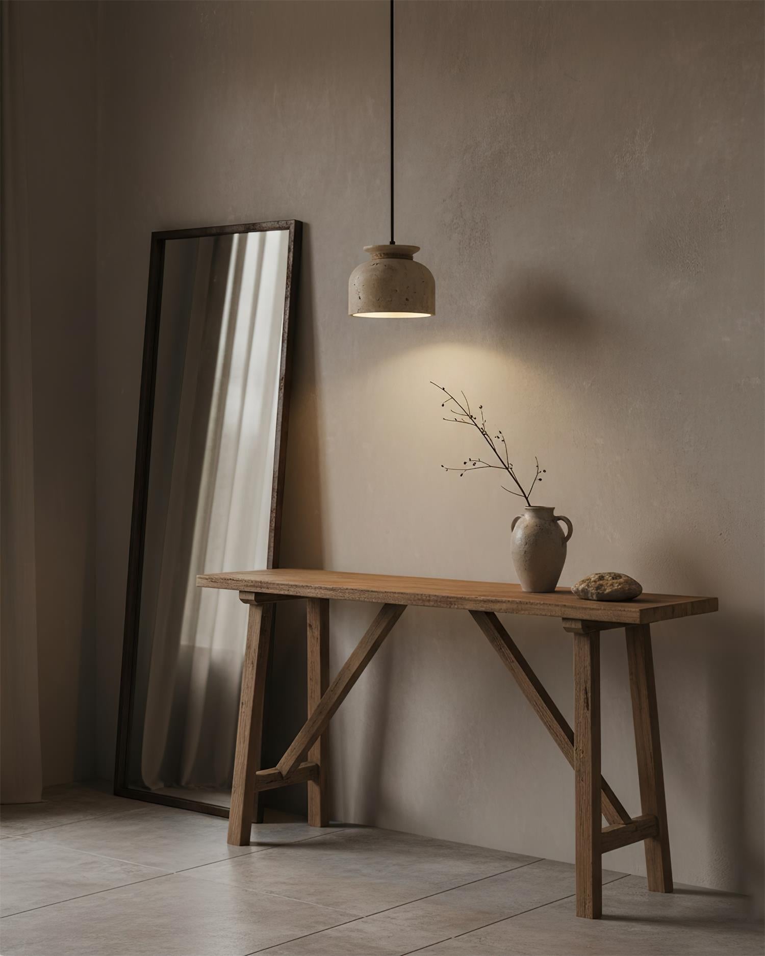 Cavena Minimalist Travertine Pendant Light