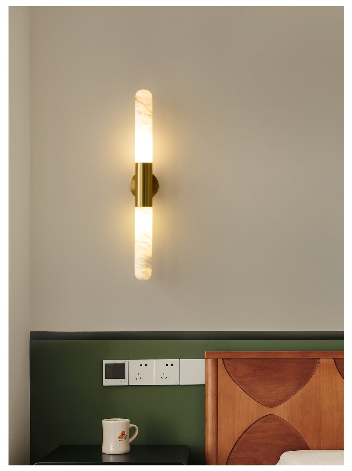 Evtalos Cylinder Alabaster Wall Light - Blowlighting