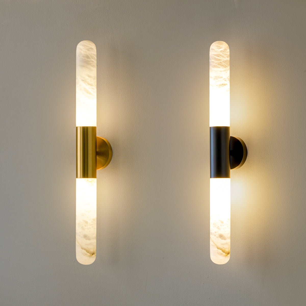 Evtalos Cylinder Alabaster Wall Light - Blowlighting