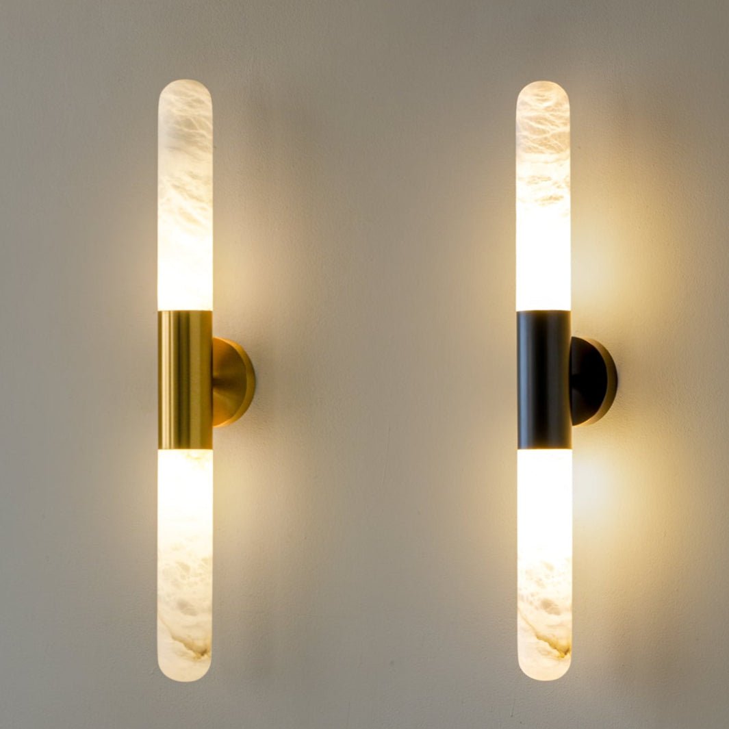 Evtalos Cylinder Alabaster Wall Light - Blowlighting
