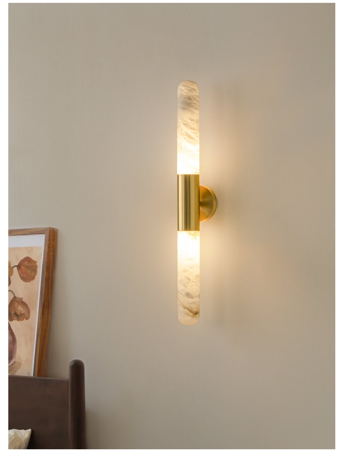 Evtalos Cylinder Alabaster Wall Light - Blowlighting
