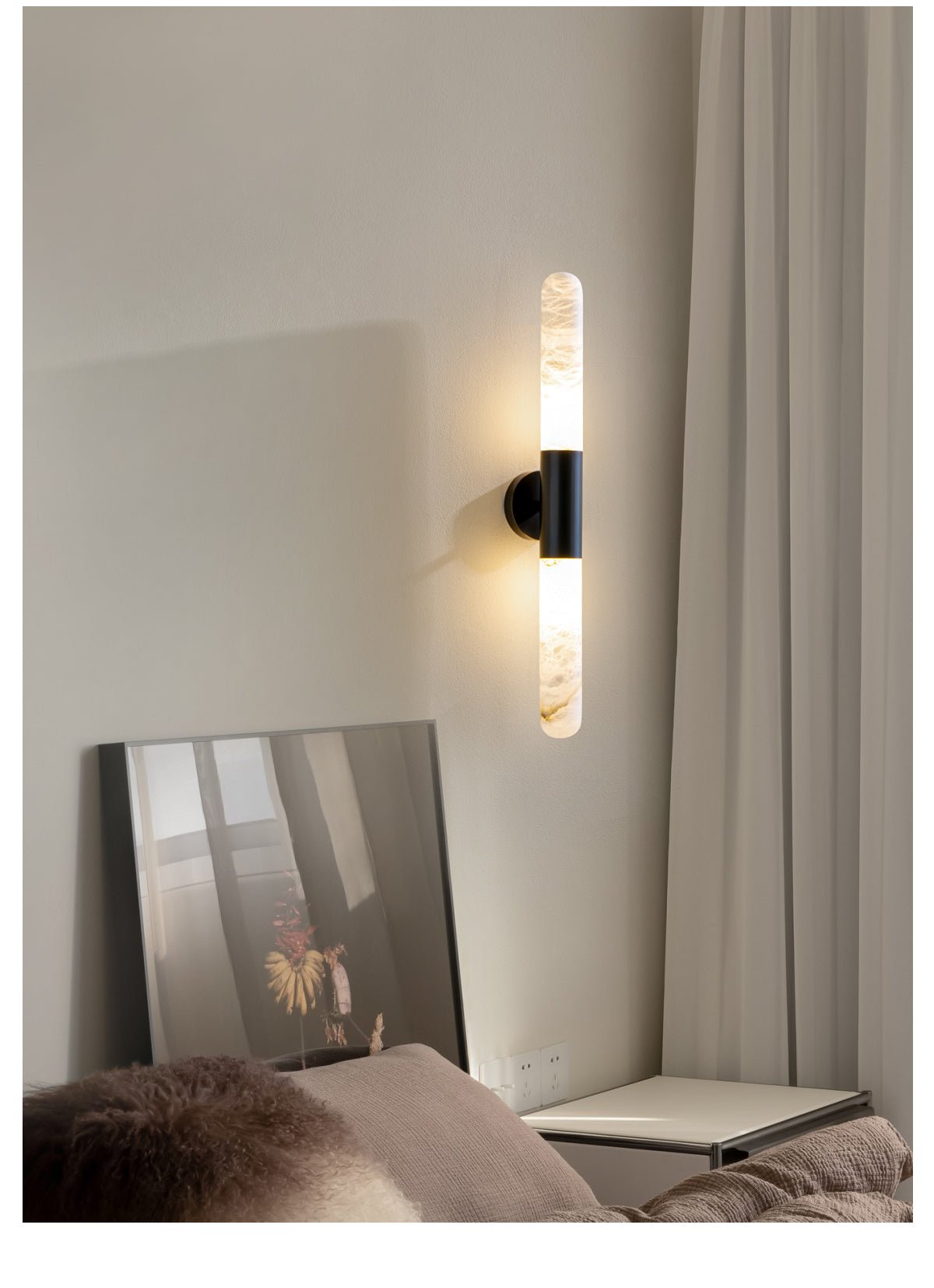 Evtalos Cylinder Alabaster Wall Light - Blowlighting