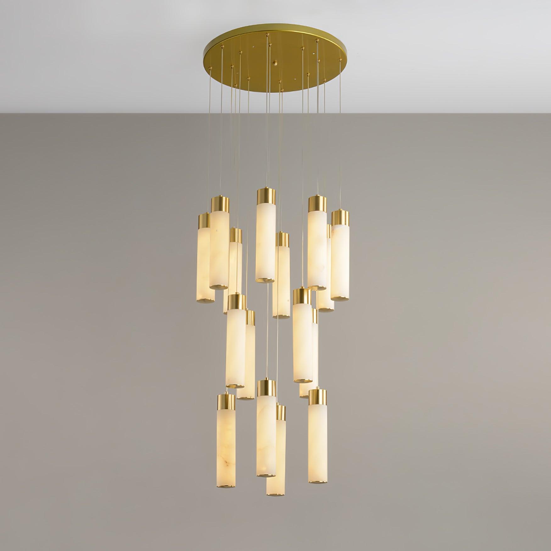 Aurelia Modern Alabaster Pendant Chandelier - Blowlighting