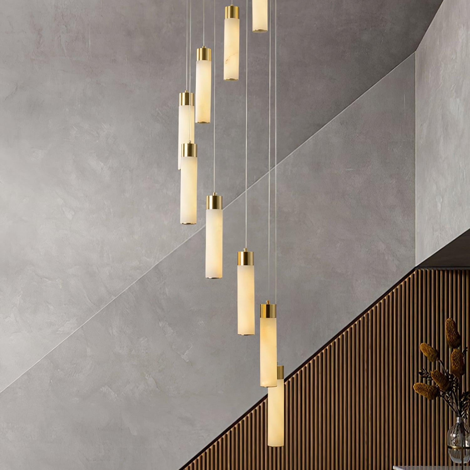 Aurelia Modern Alabaster Pendant Chandelier - Blowlighting