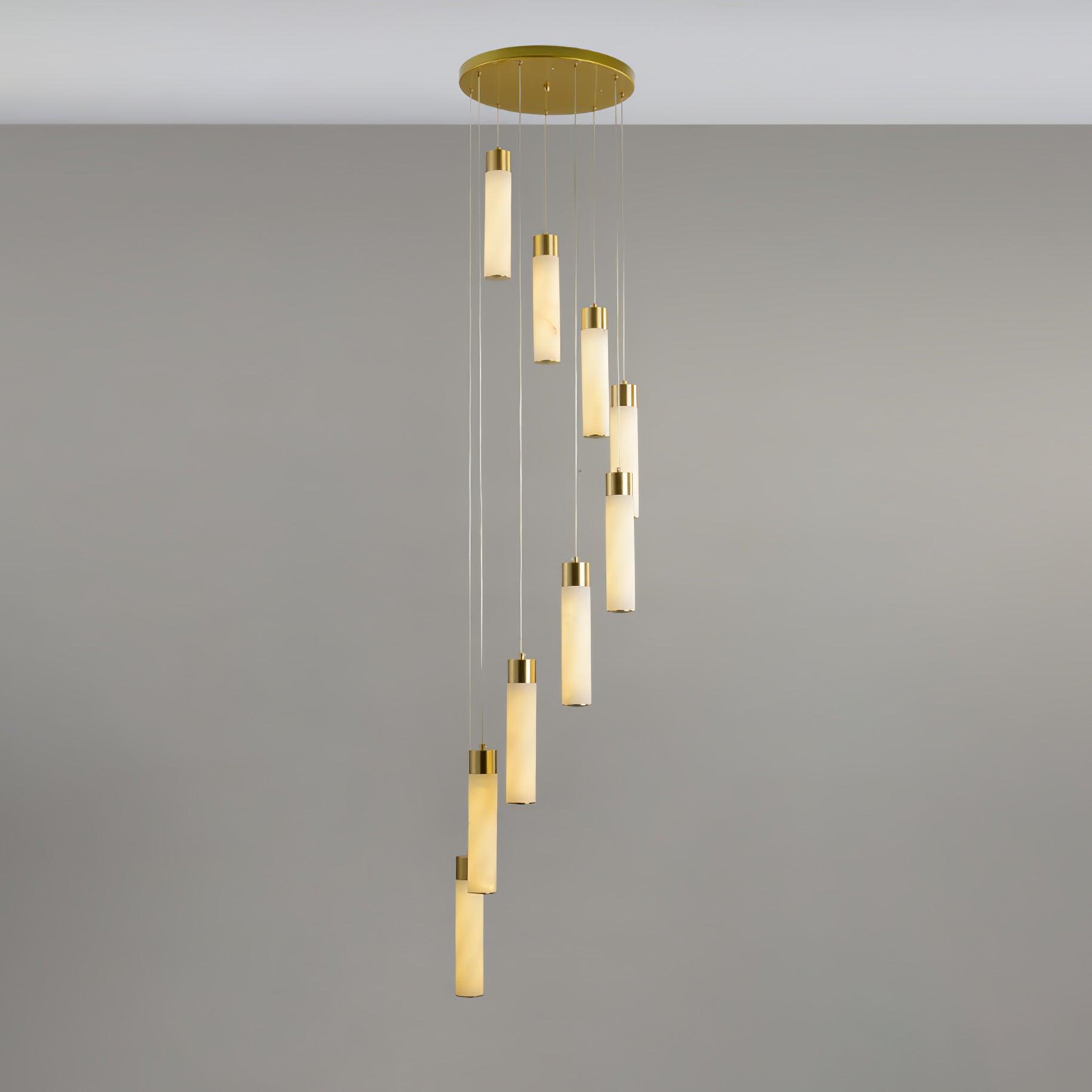 Aurelia Modern Alabaster Pendant Chandelier - Blowlighting