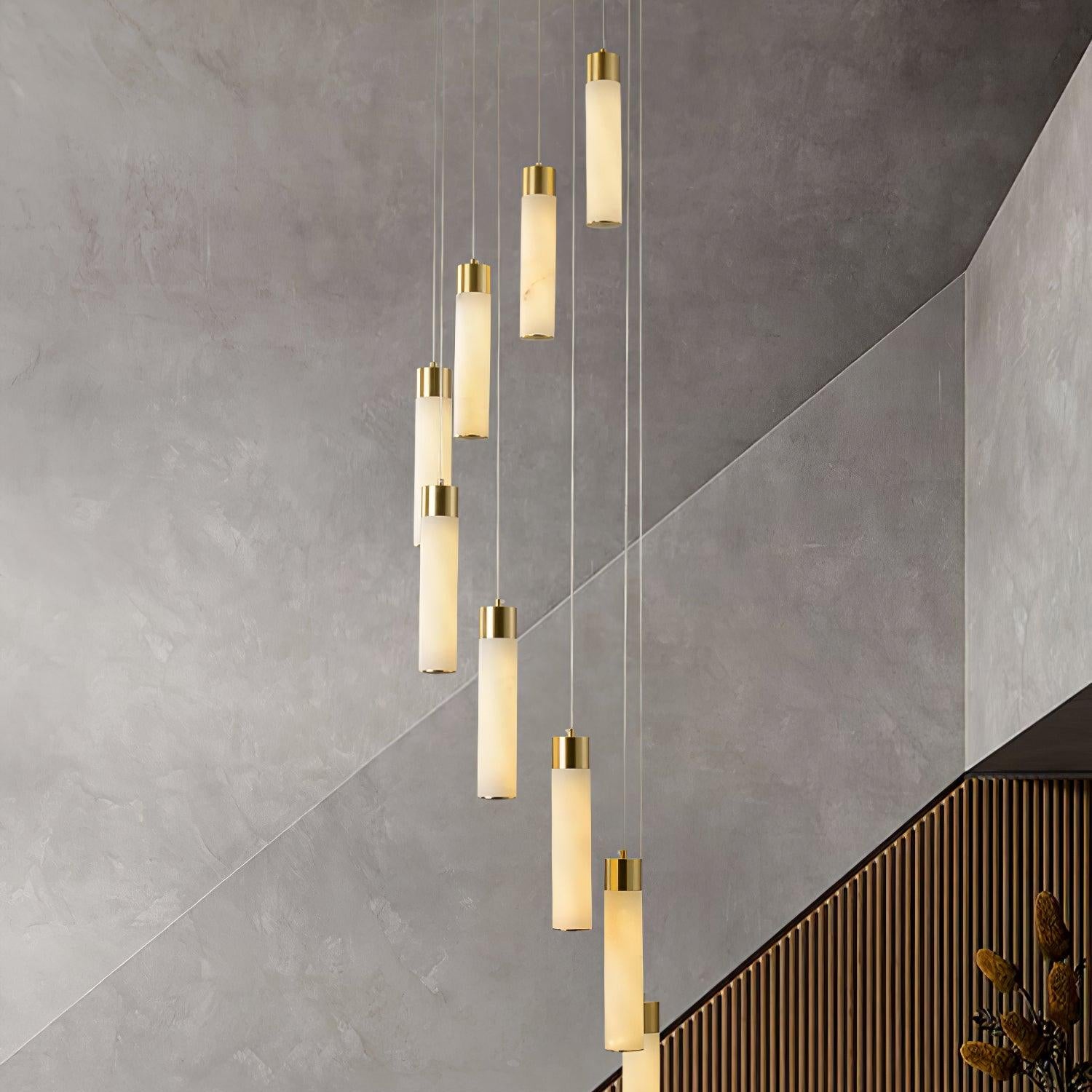 Aurelia Modern Alabaster Pendant Chandelier - Blowlighting