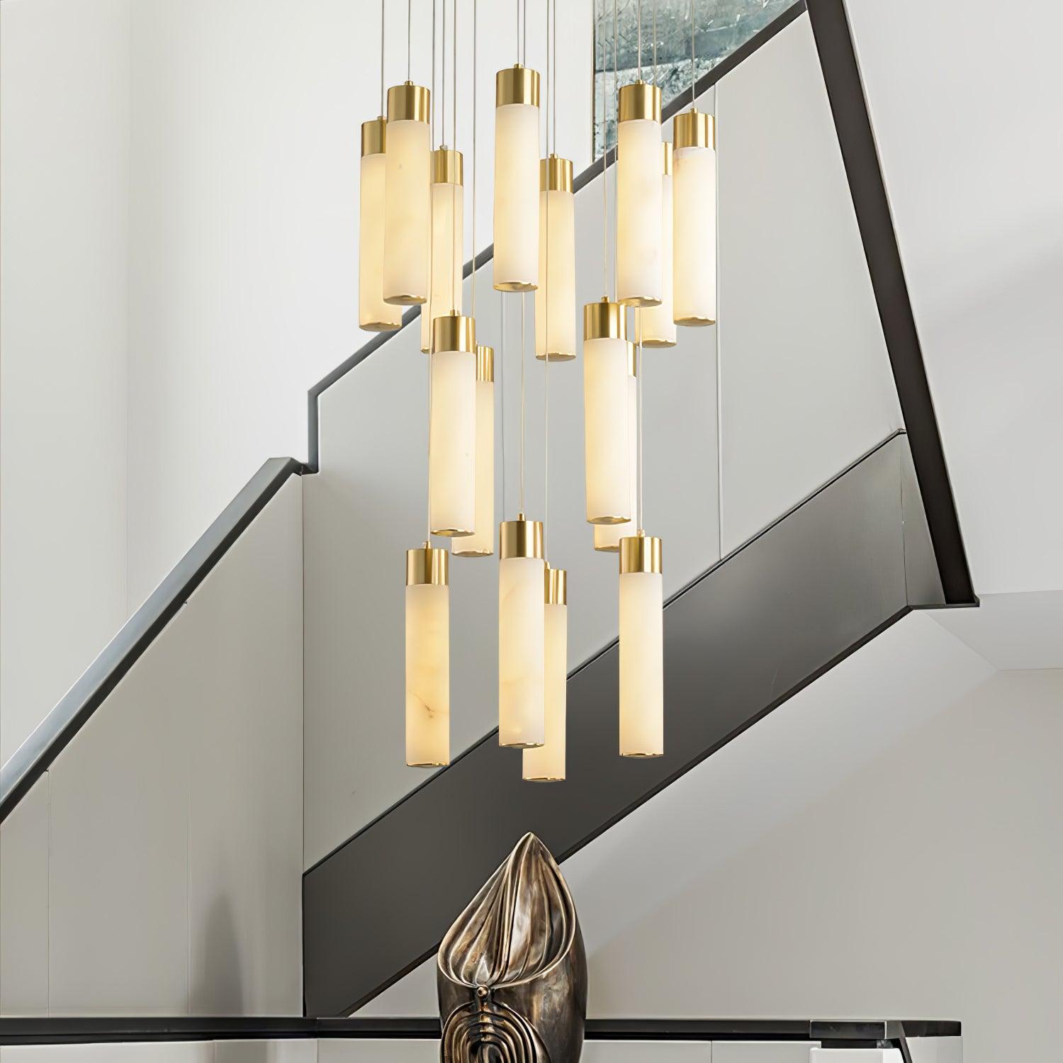 Aurelia Modern Alabaster Pendant Chandelier - Blowlighting