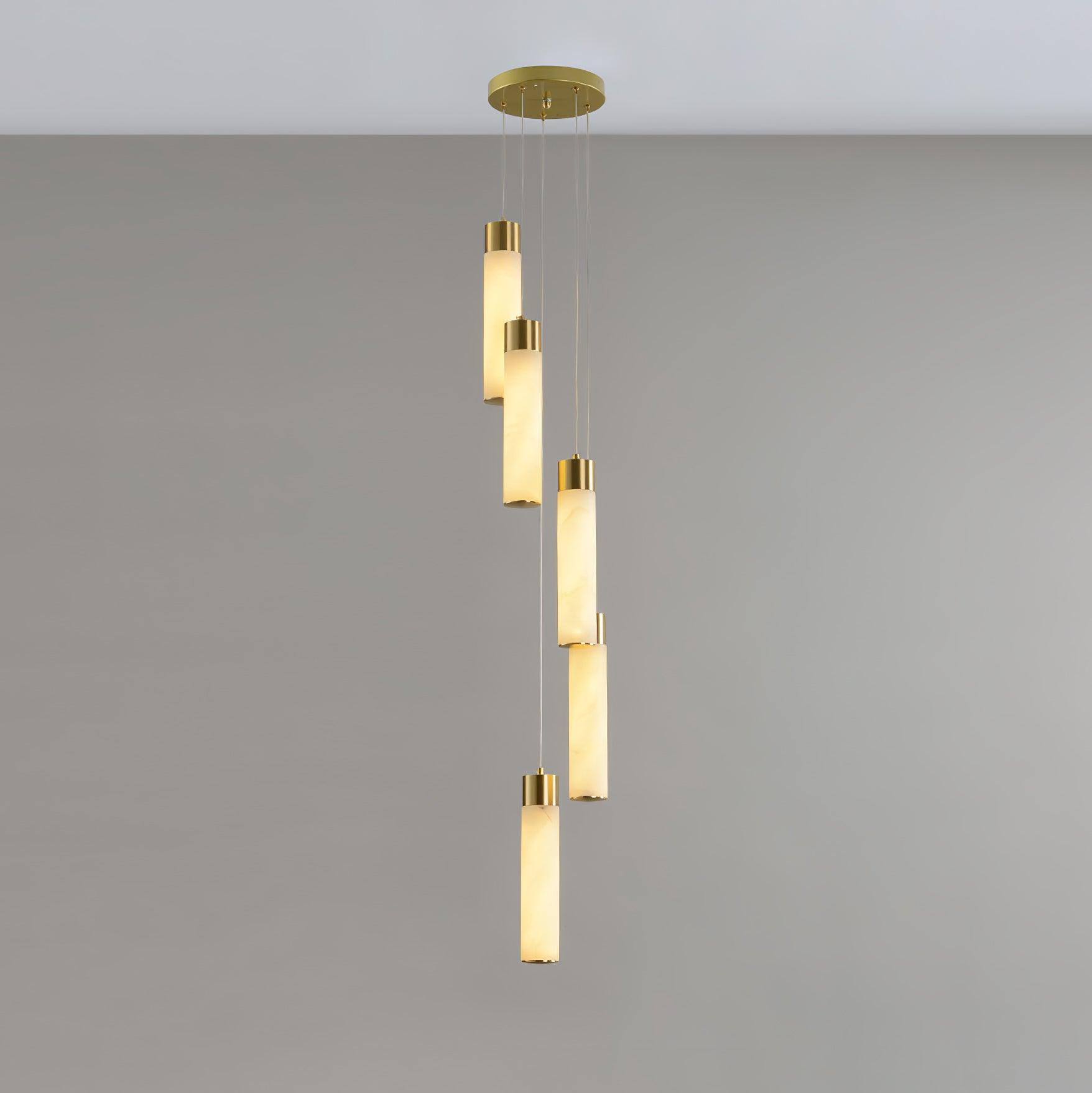Aurelia Modern Alabaster Pendant Chandelier - Blowlighting