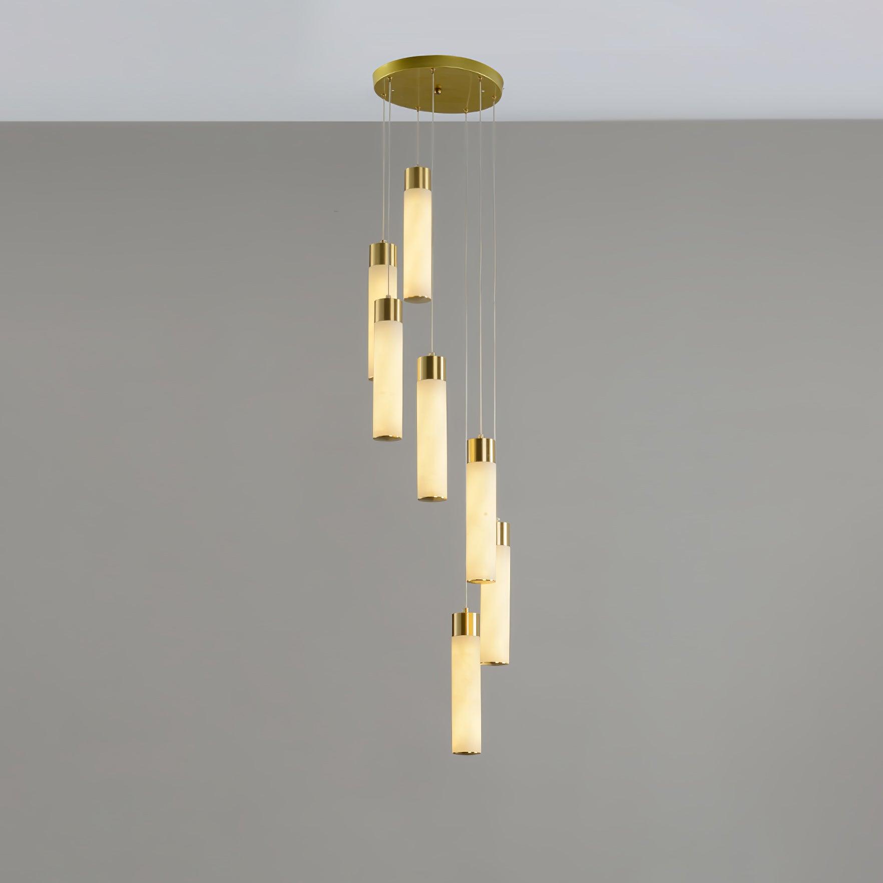 Aurelia Modern Alabaster Pendant Chandelier - Blowlighting