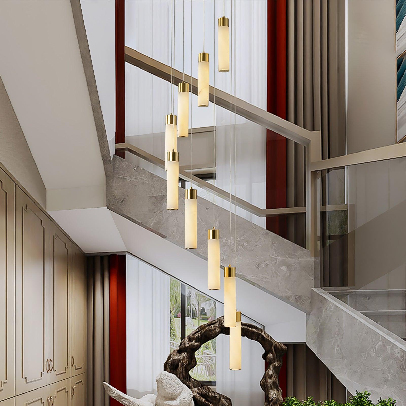 Aurelia Modern Alabaster Pendant Chandelier - Blowlighting