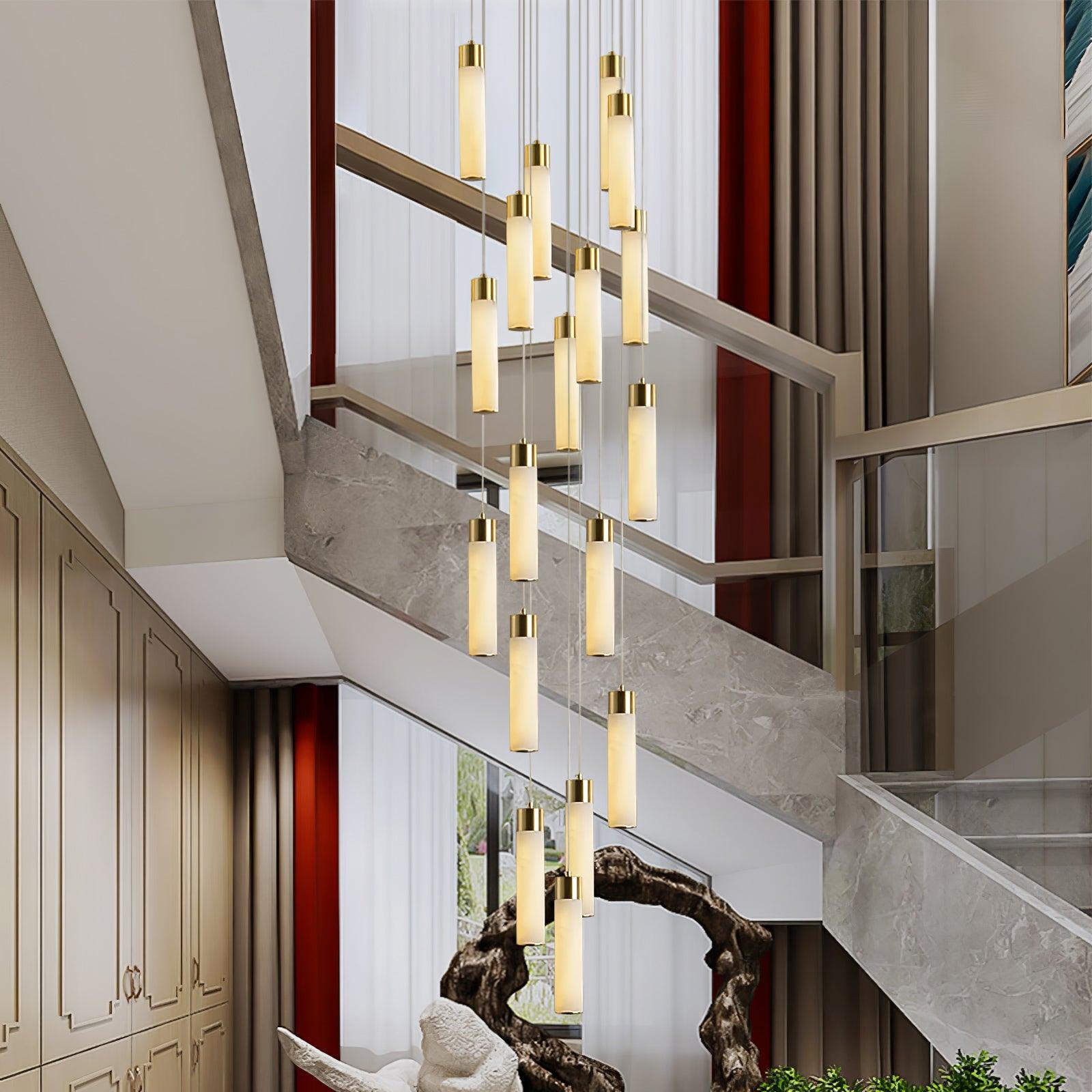 Aurelia Modern Alabaster Pendant Chandelier - Blowlighting