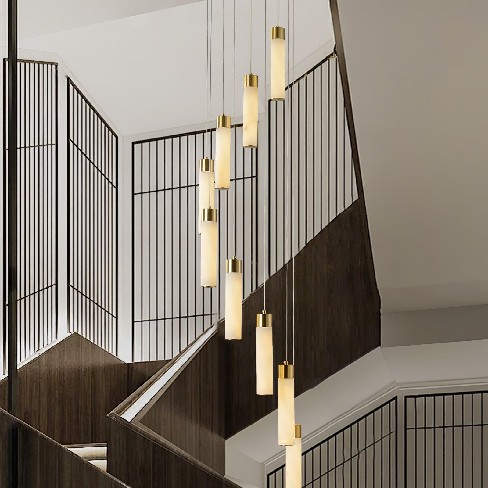 Aurelia Modern Alabaster Pendant Chandelier - Blowlighting