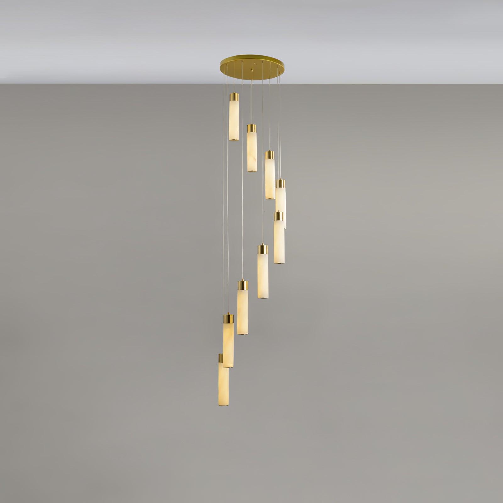 Aurelia Modern Alabaster Pendant Chandelier - Blowlighting