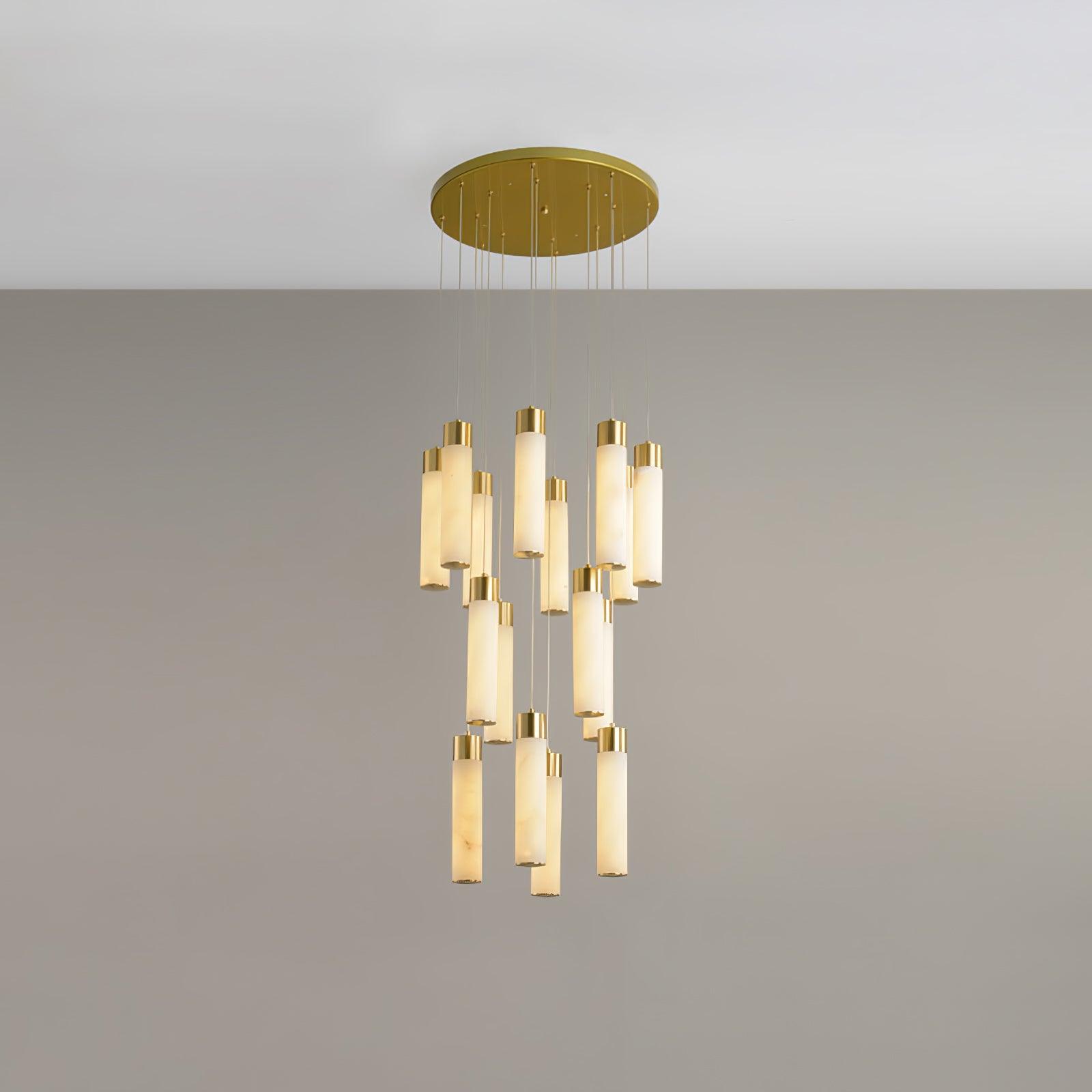 Aurelia Modern Alabaster Pendant Chandelier - Blowlighting