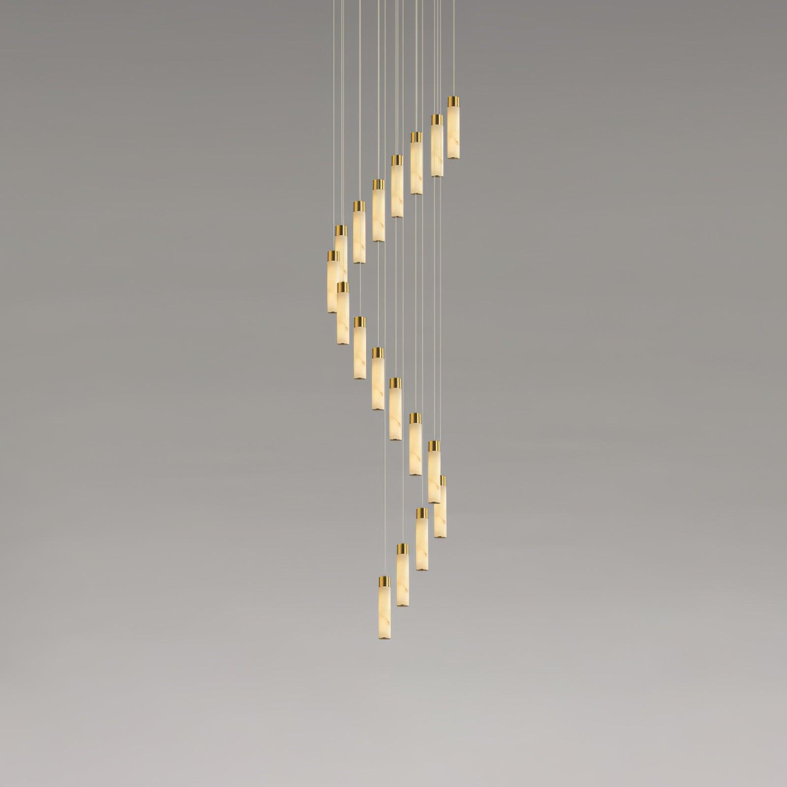 Aurelia Modern Alabaster Pendant Chandelier - Blowlighting