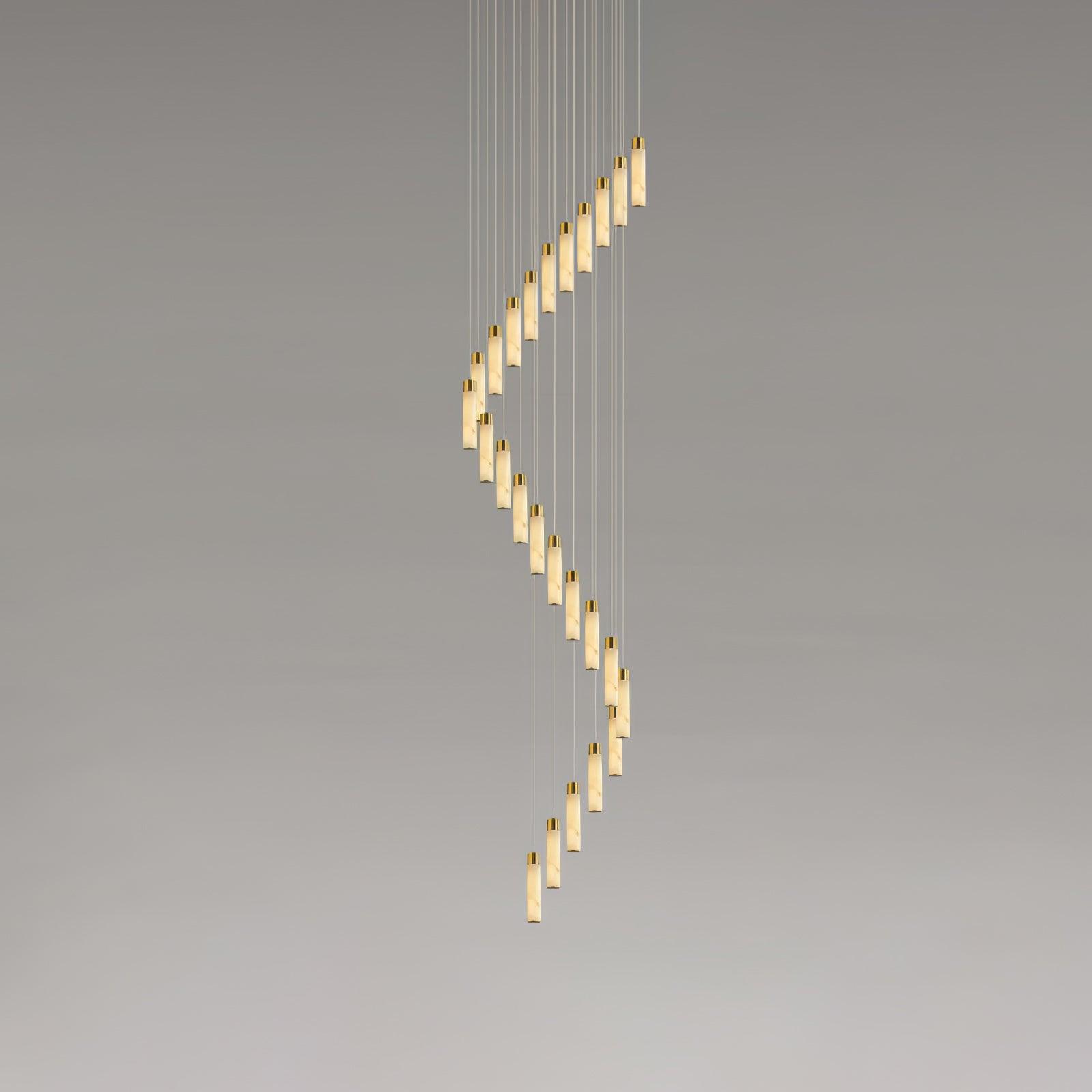 Aurelia Modern Alabaster Pendant Chandelier - Blowlighting