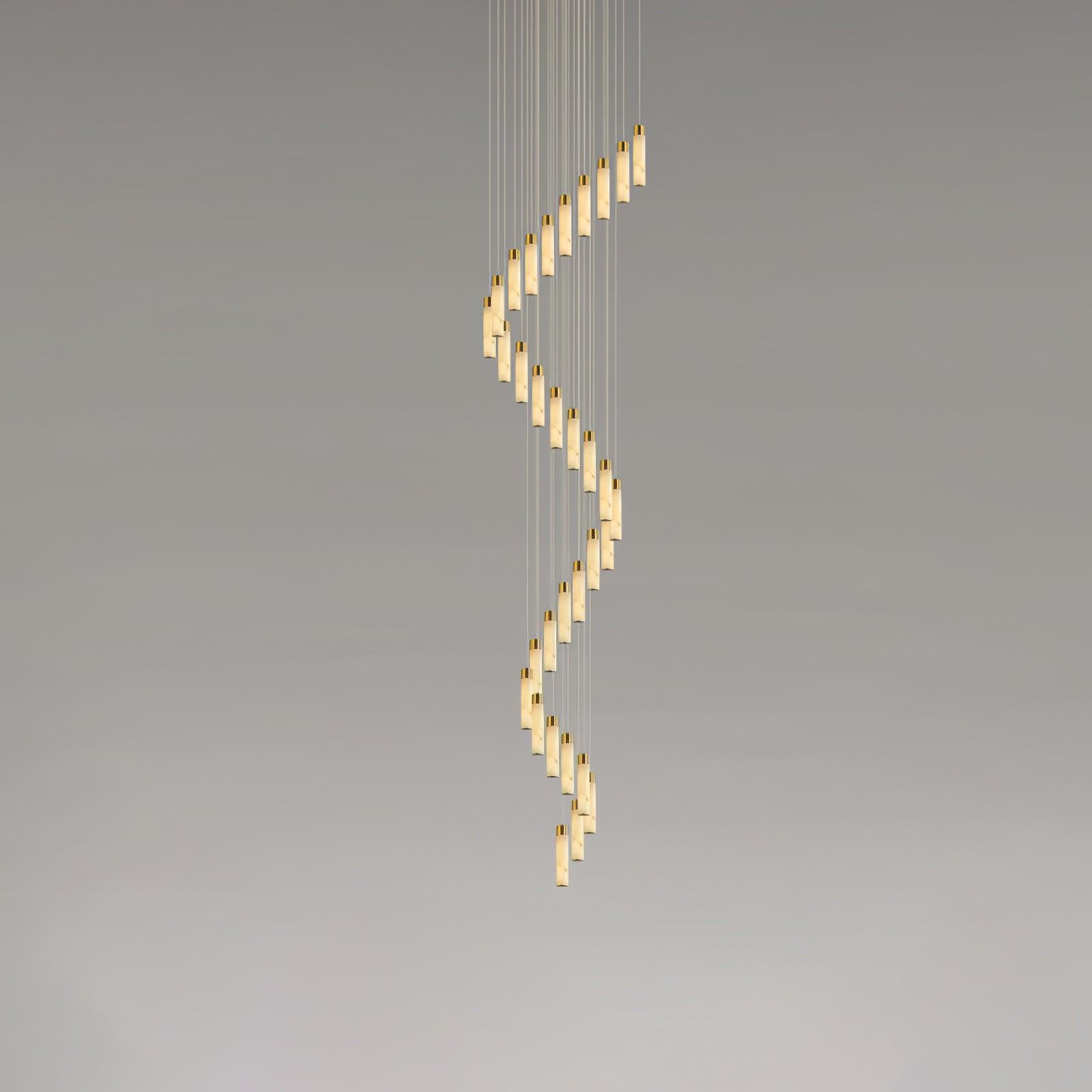 Aurelia Modern Alabaster Pendant Chandelier - Blowlighting