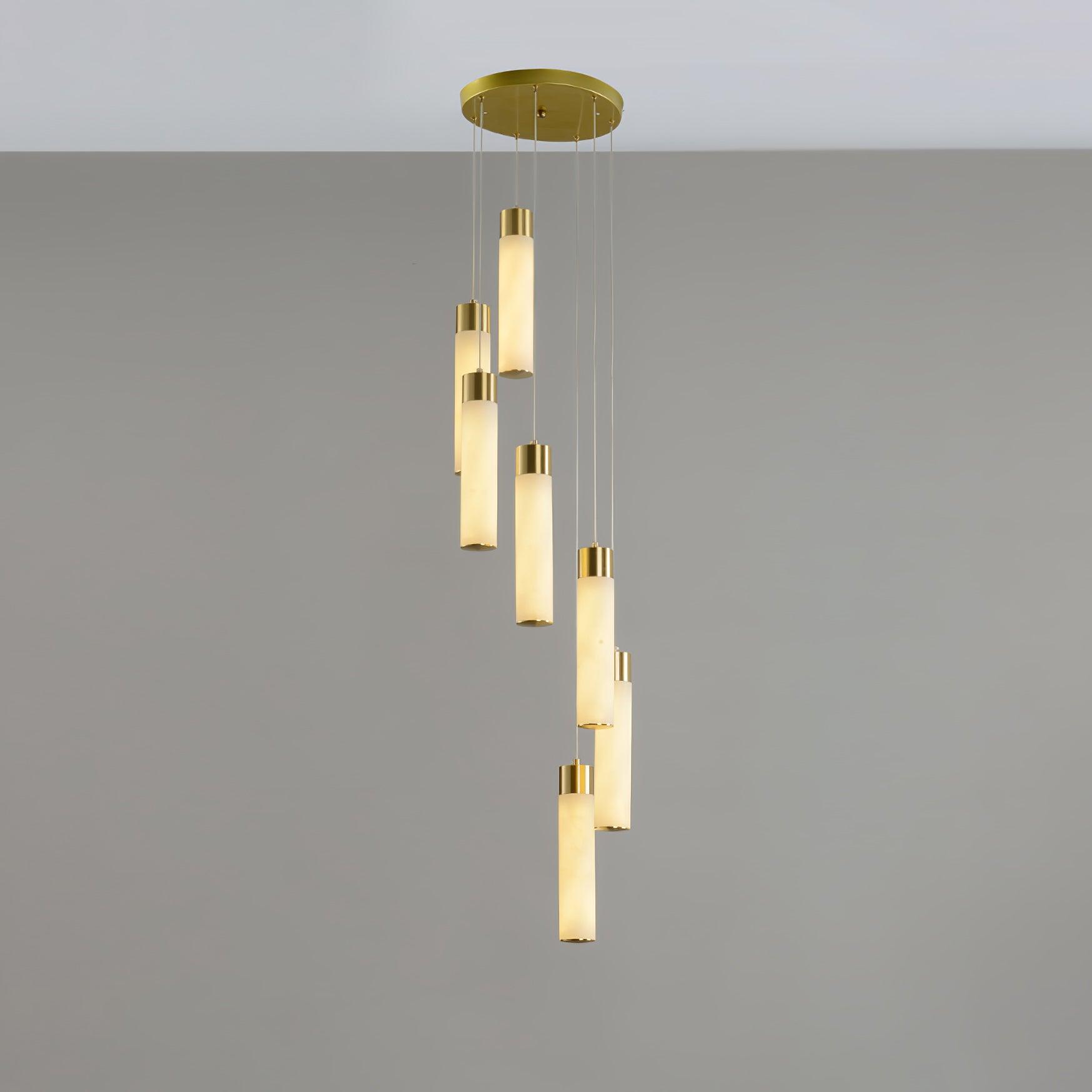 Aurelia Modern Alabaster Pendant Chandelier - Blowlighting
