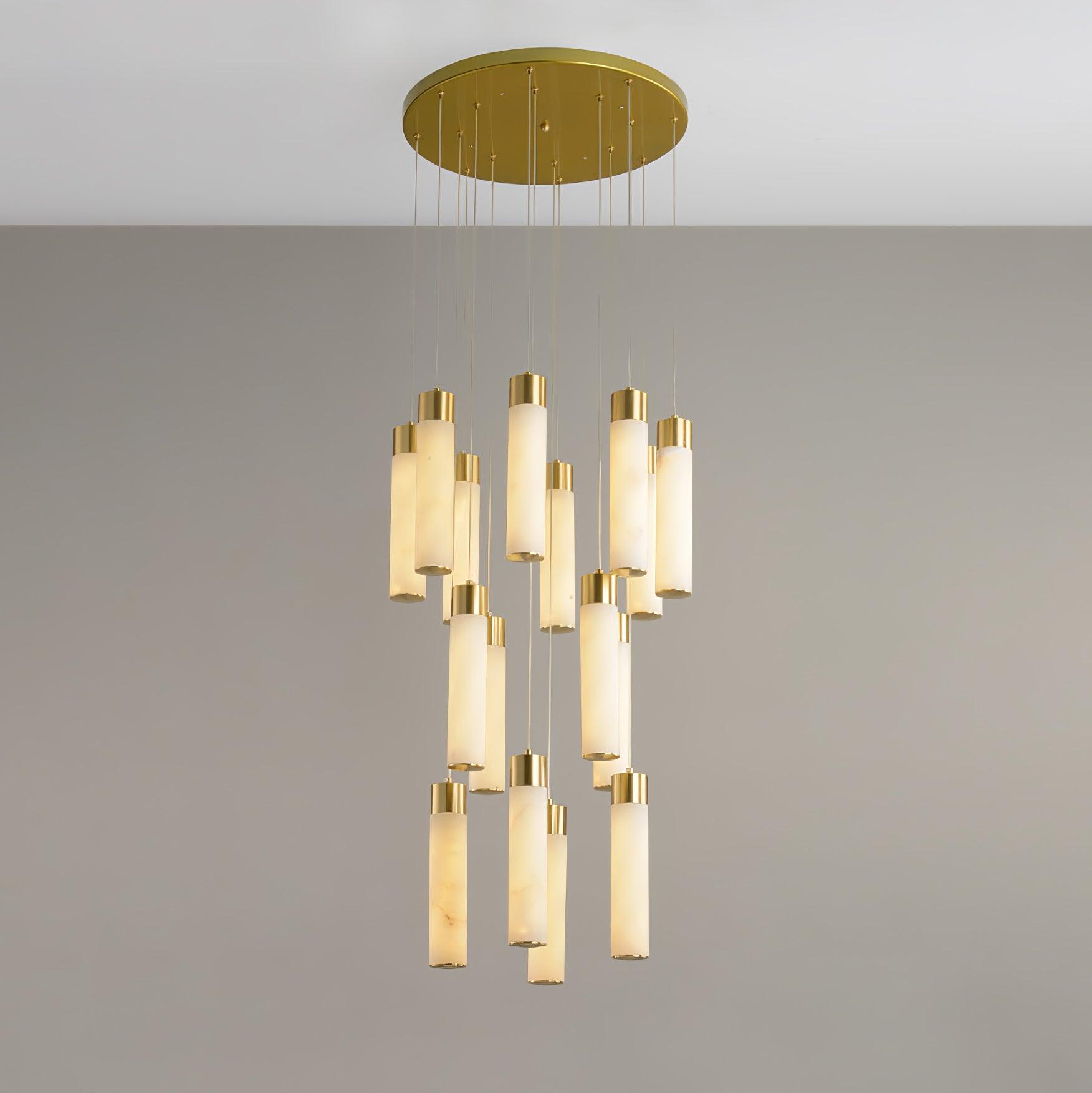 Aurelia Modern Alabaster Pendant Chandelier - Blowlighting